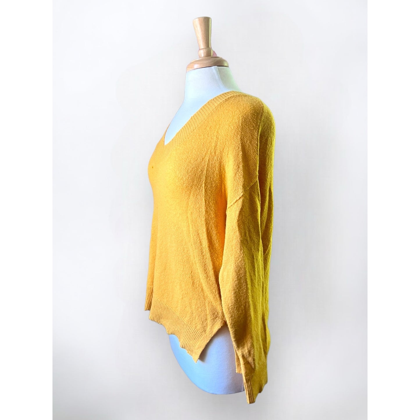 Melrose and Market Yellow Destroyed Sweater