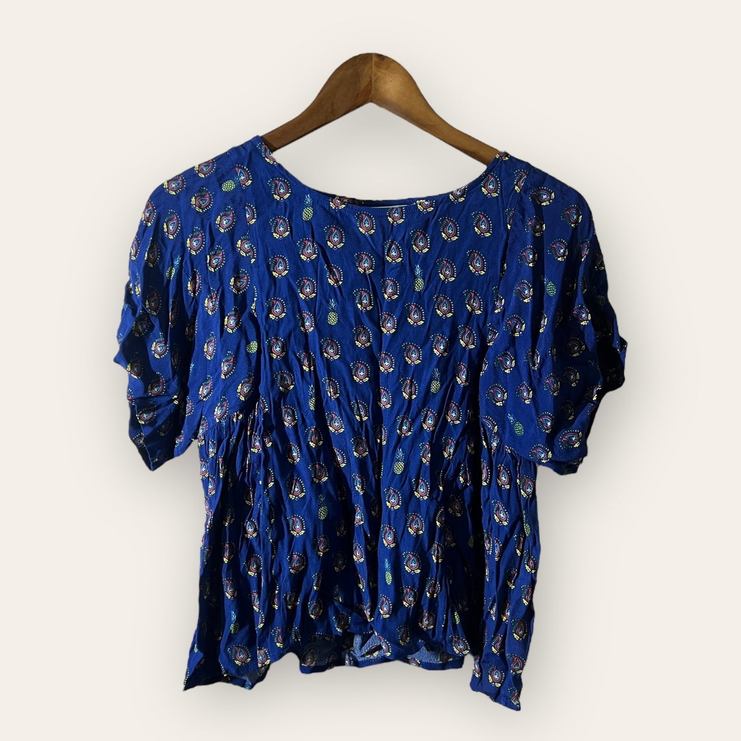 Anthropologie Maeve Milla Paisley Pineapple Shirt