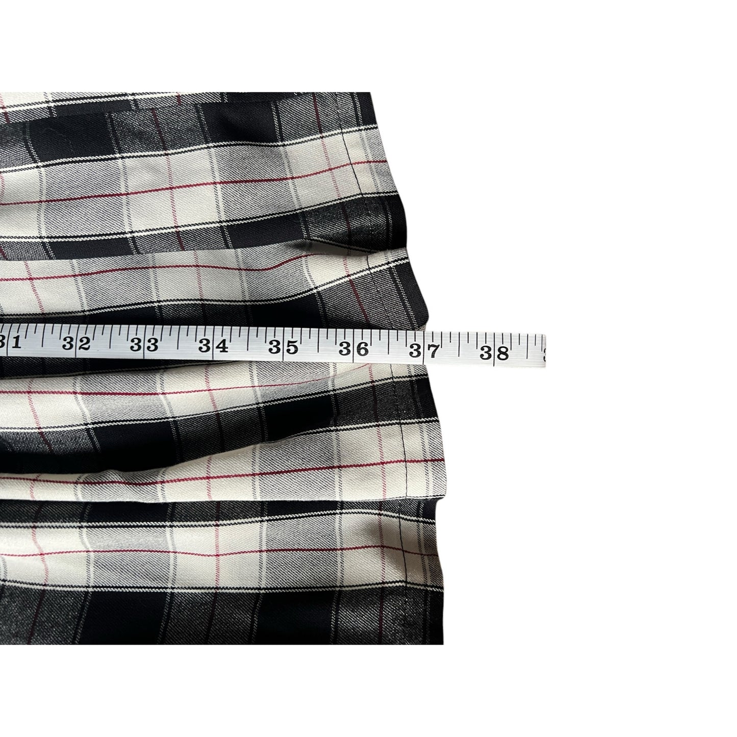 Anthropologie Amber Black & White Plaid Tiered Tunic Maeve