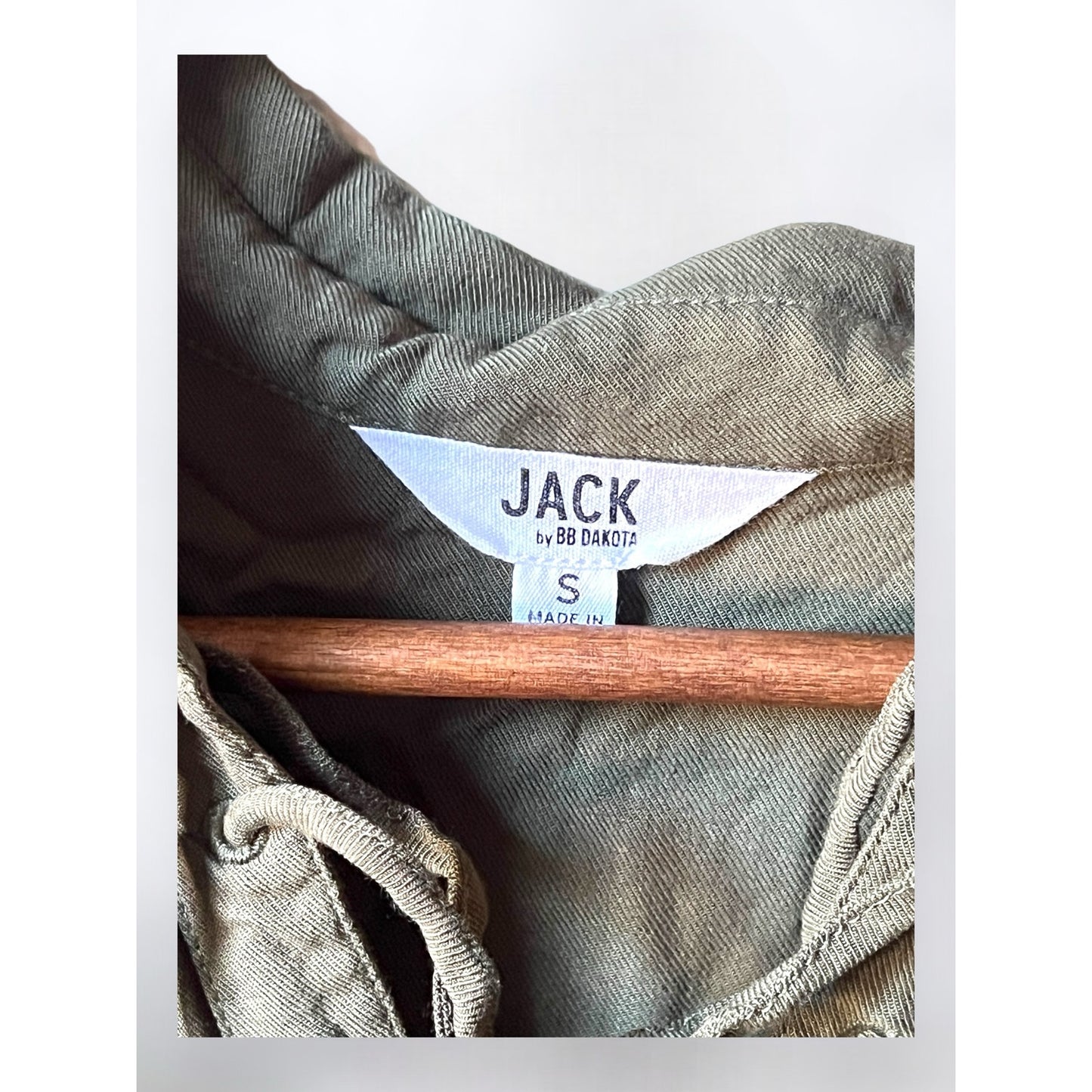 Jack by BB Dakota Olive Green Utility Blouse