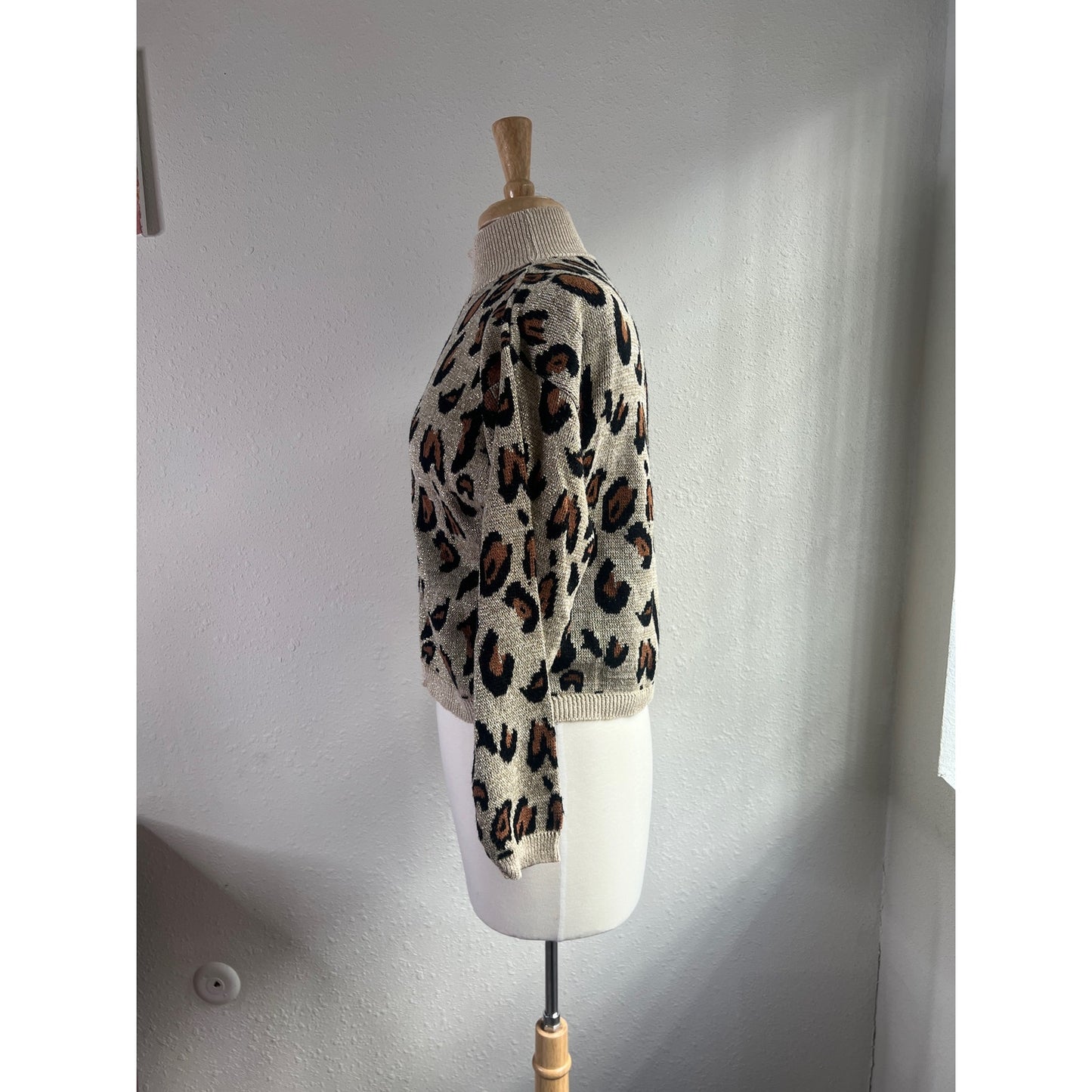 Vintage Hi Octane Leopard Print Sweater 1987