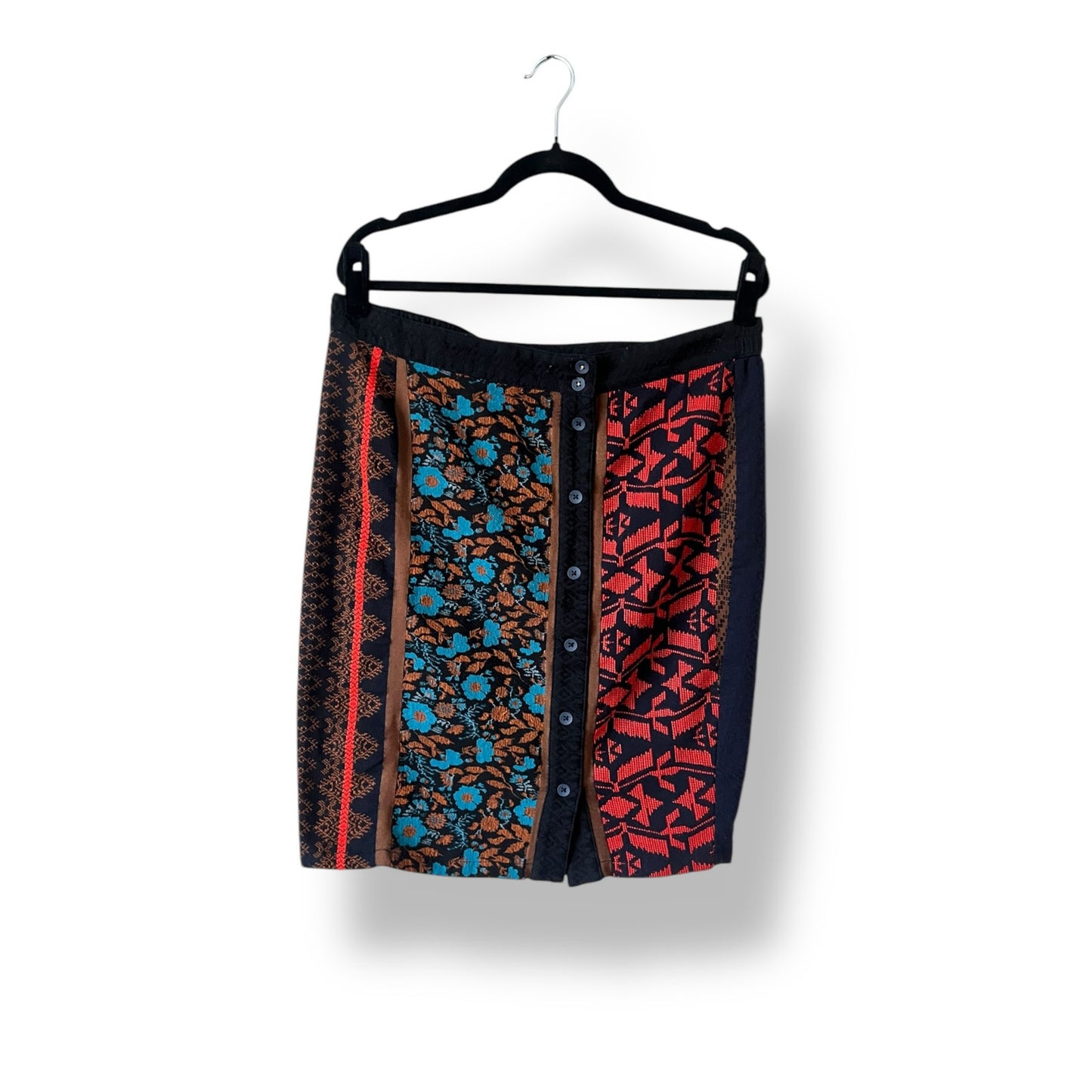 Dolan Left Coast Black Embroidered Skirt