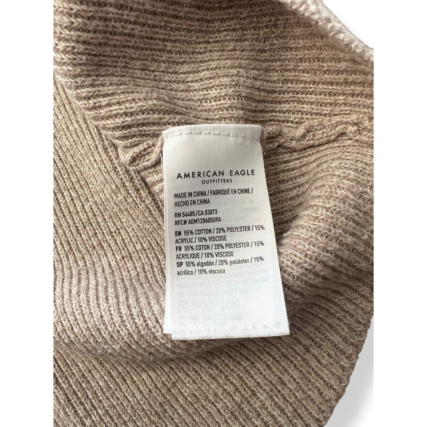 American Eagle Taupe Jegging Fit Sweater