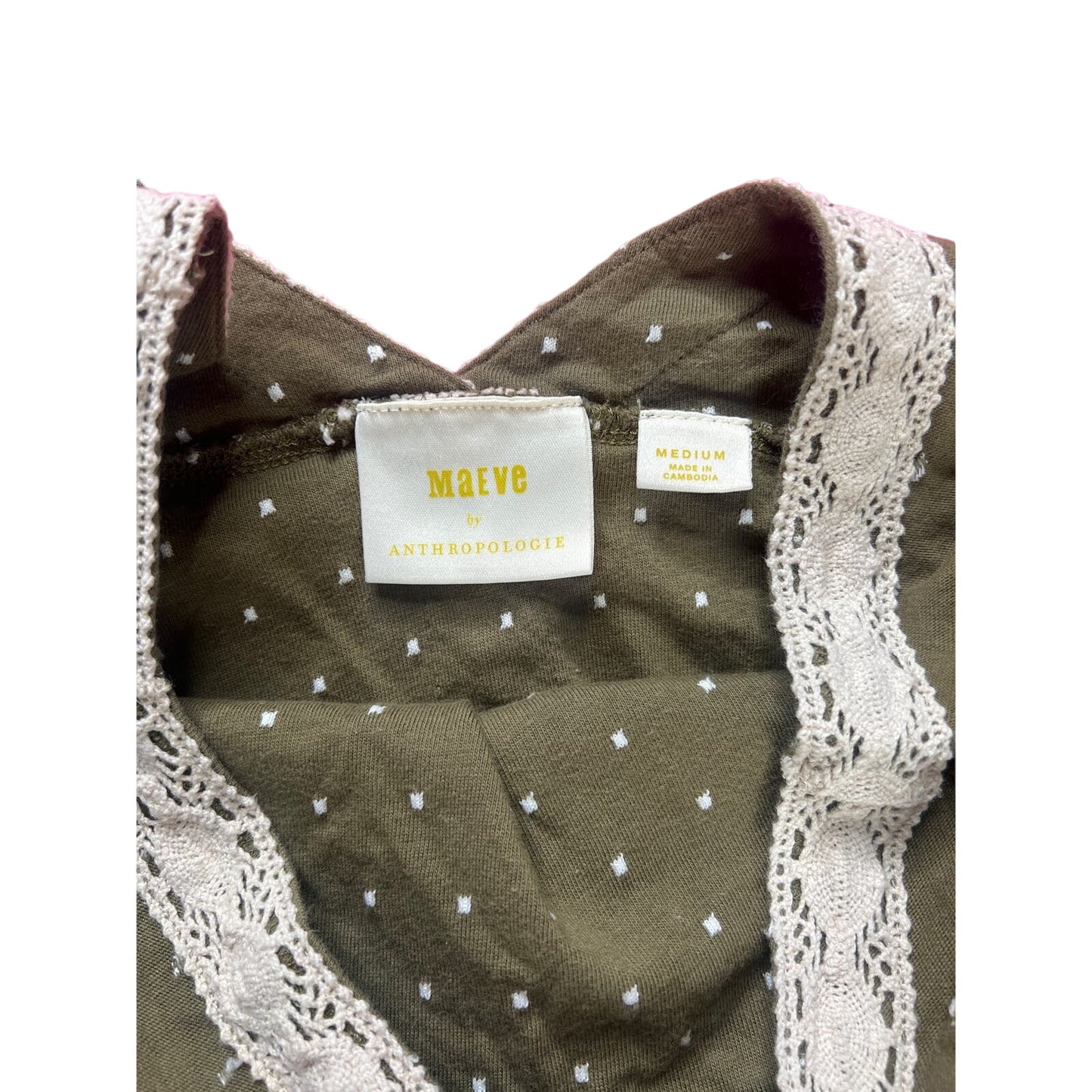 Anthropologie Maeve Venezia Texture Lace Boho Top