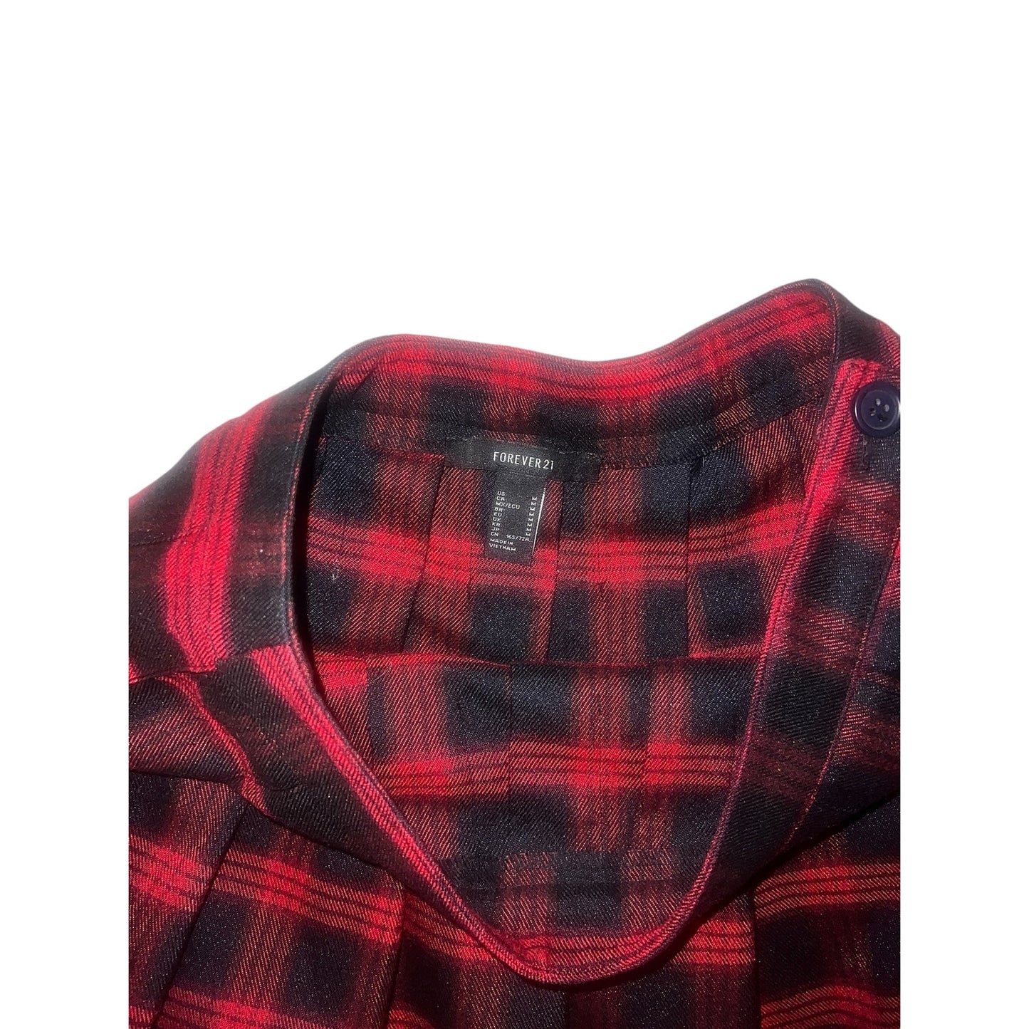 Forever 21 Red and Black Plaid Pleated Mini Skirt