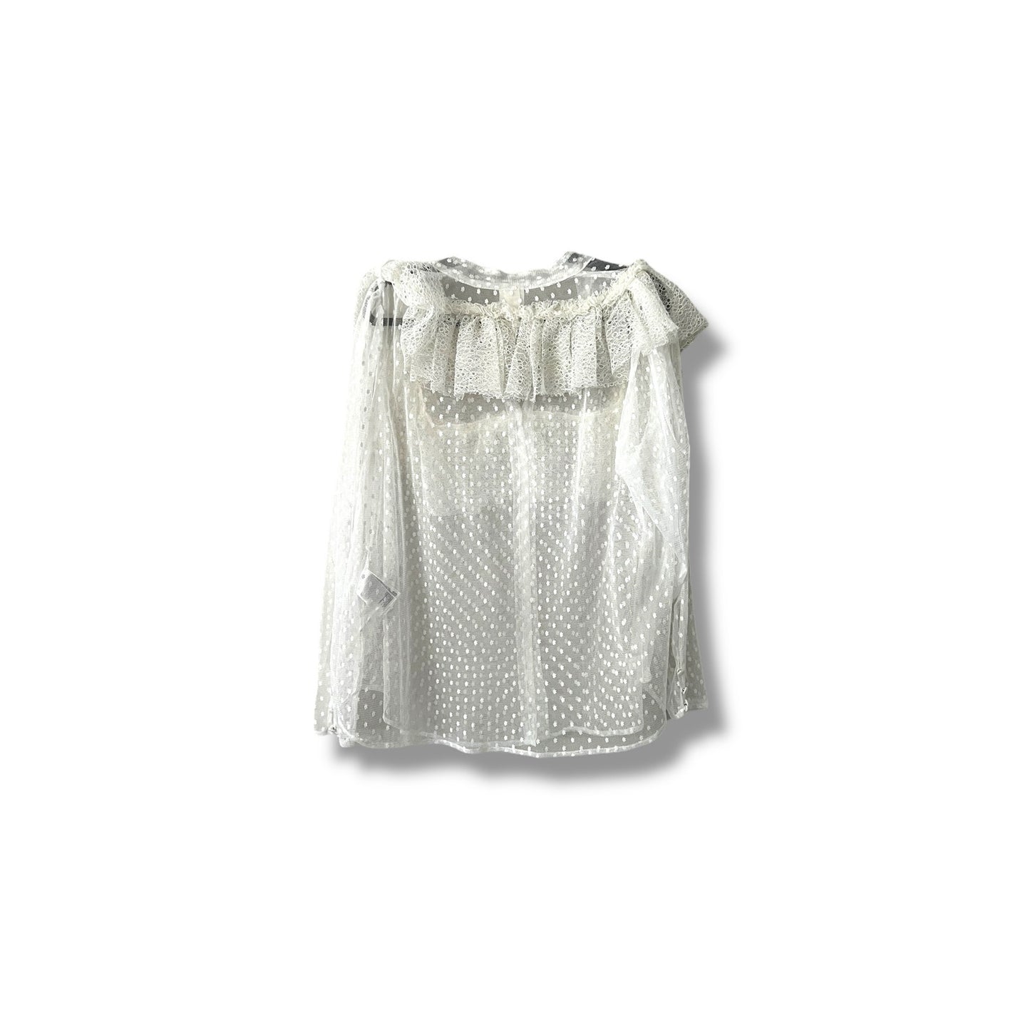 Sandra Mansour x H&M Lace Sheer Ruffled Blouse