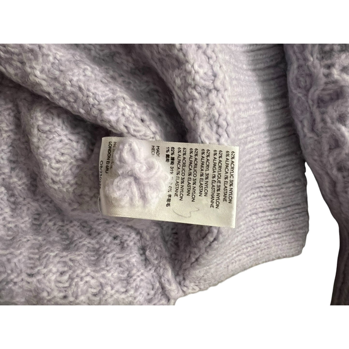 Anthropologie Lilac Chunky Knit Sweater - Size Large