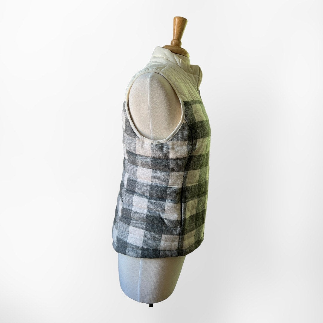 Ruff Hewn White and Gray Checkered Winter Vest