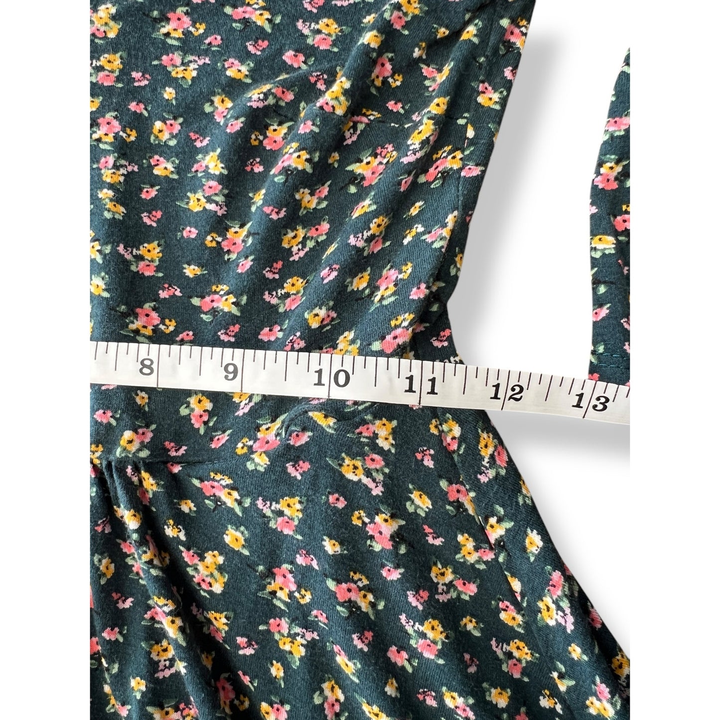 ASOS Green Ditsy Floral Circle Skirt Dress