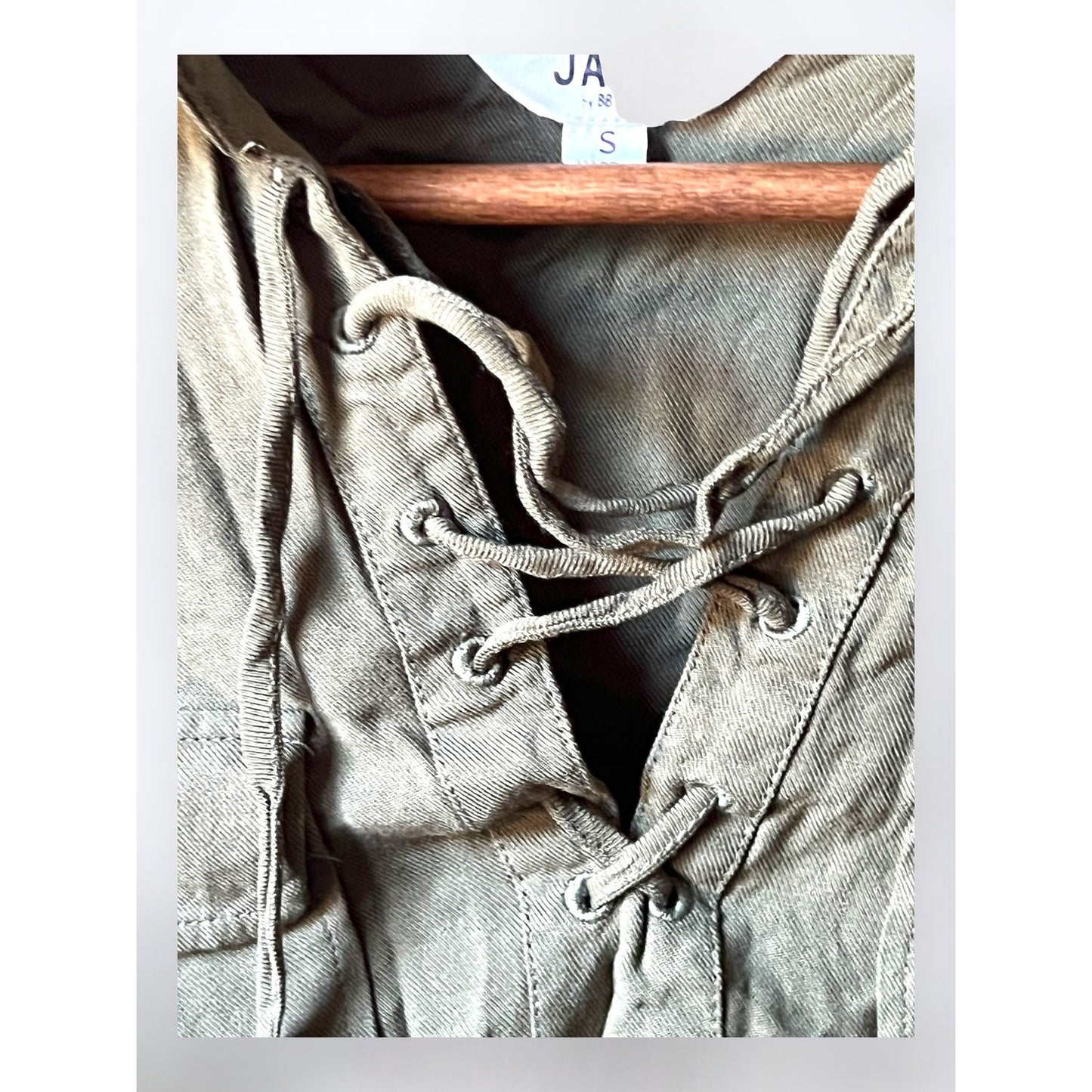 Jack by BB Dakota Olive Green Utility Blouse
