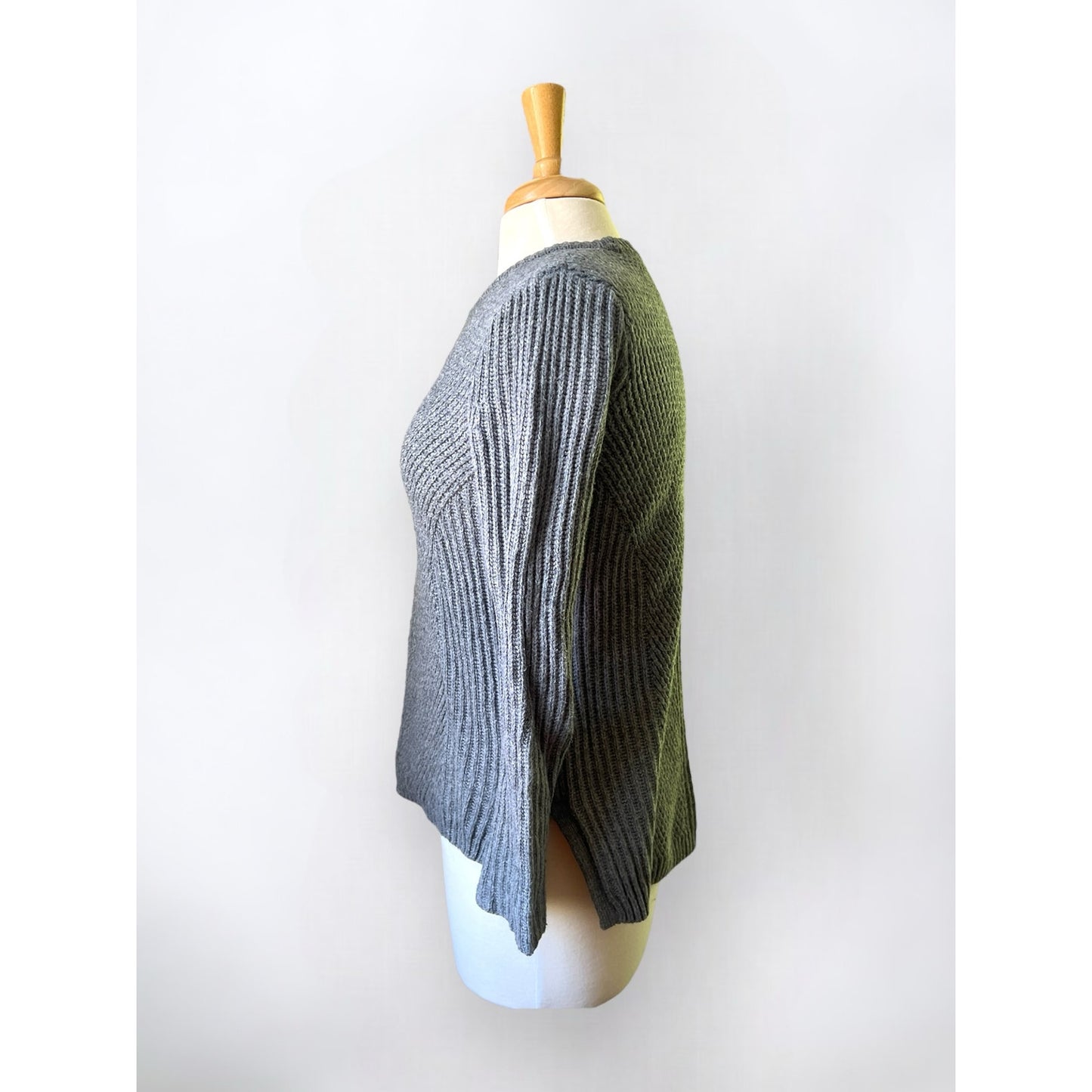 Women's Madewell Gray Cotton Blend Knit Preowned Sweater