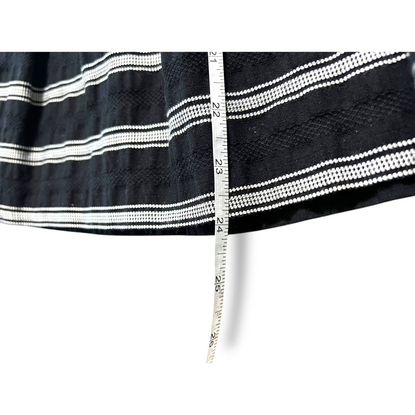 Talbots Embroidered Black A Line Skirt Size 10
