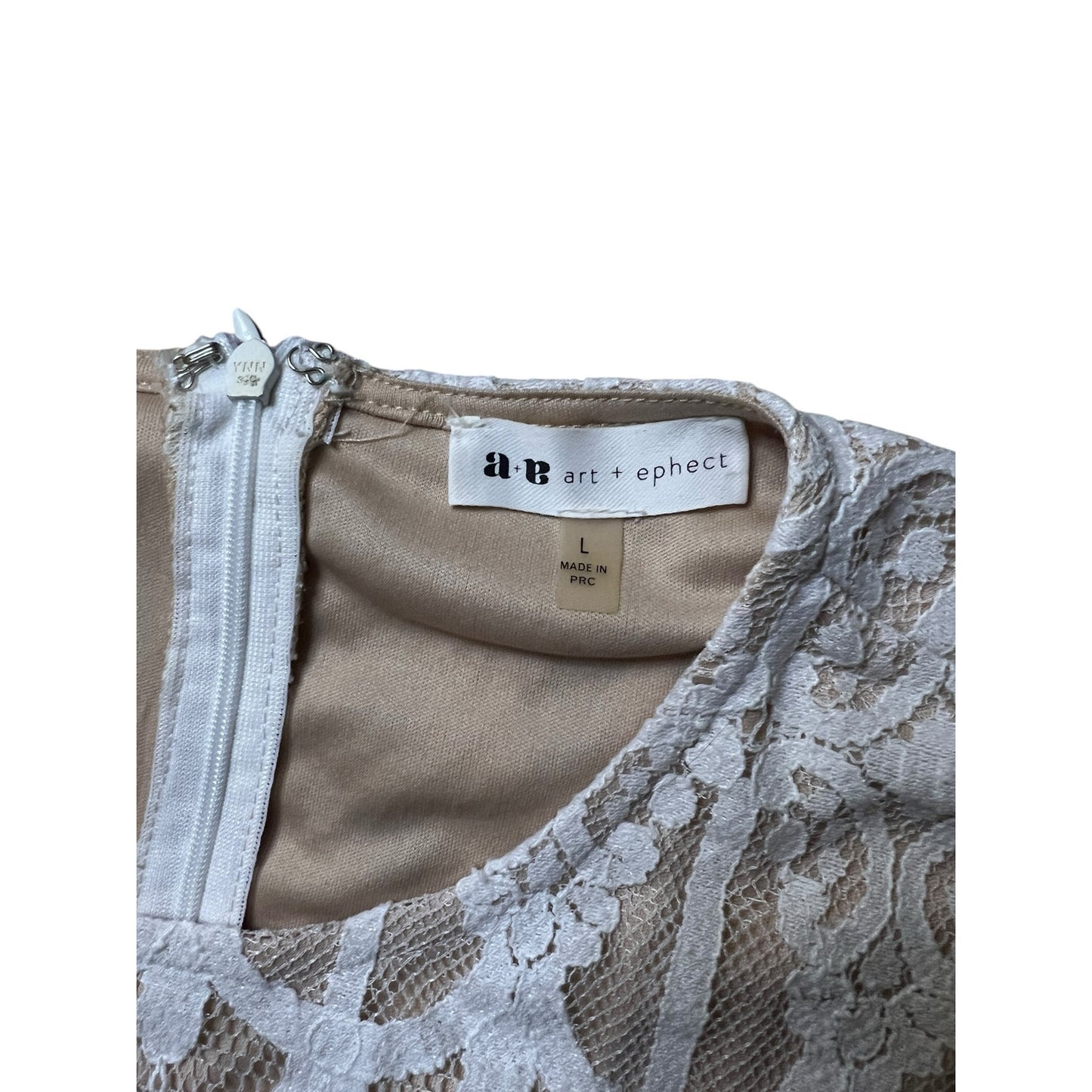 Art + Ephect White Lace A Line Dress