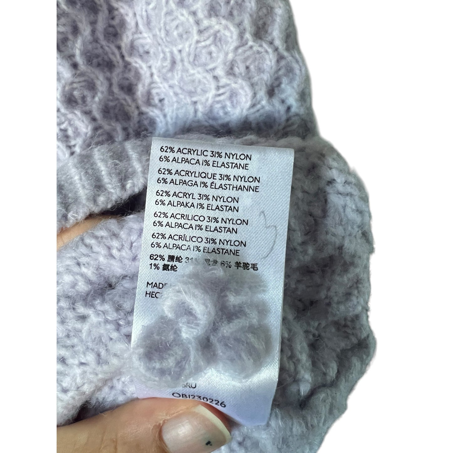Anthropologie Lilac Chunky Knit Sweater - Size Large