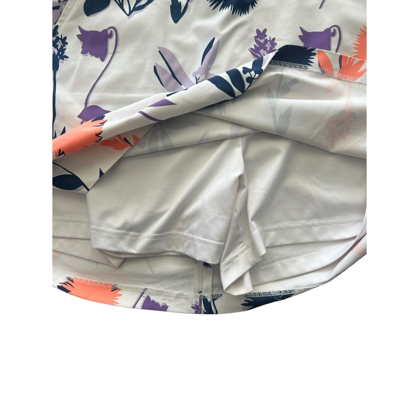 Lady Hagen White and Purple Floral Golf Skirt