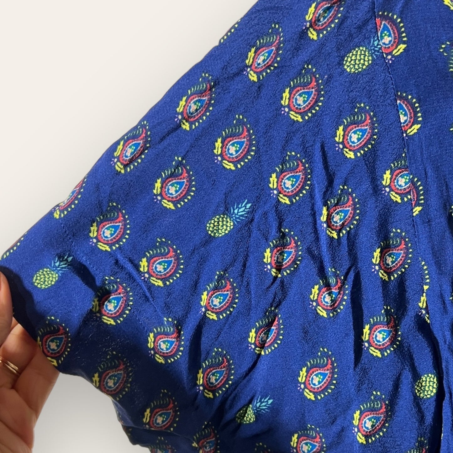 Anthropologie Maeve Milla Paisley Pineapple Shirt