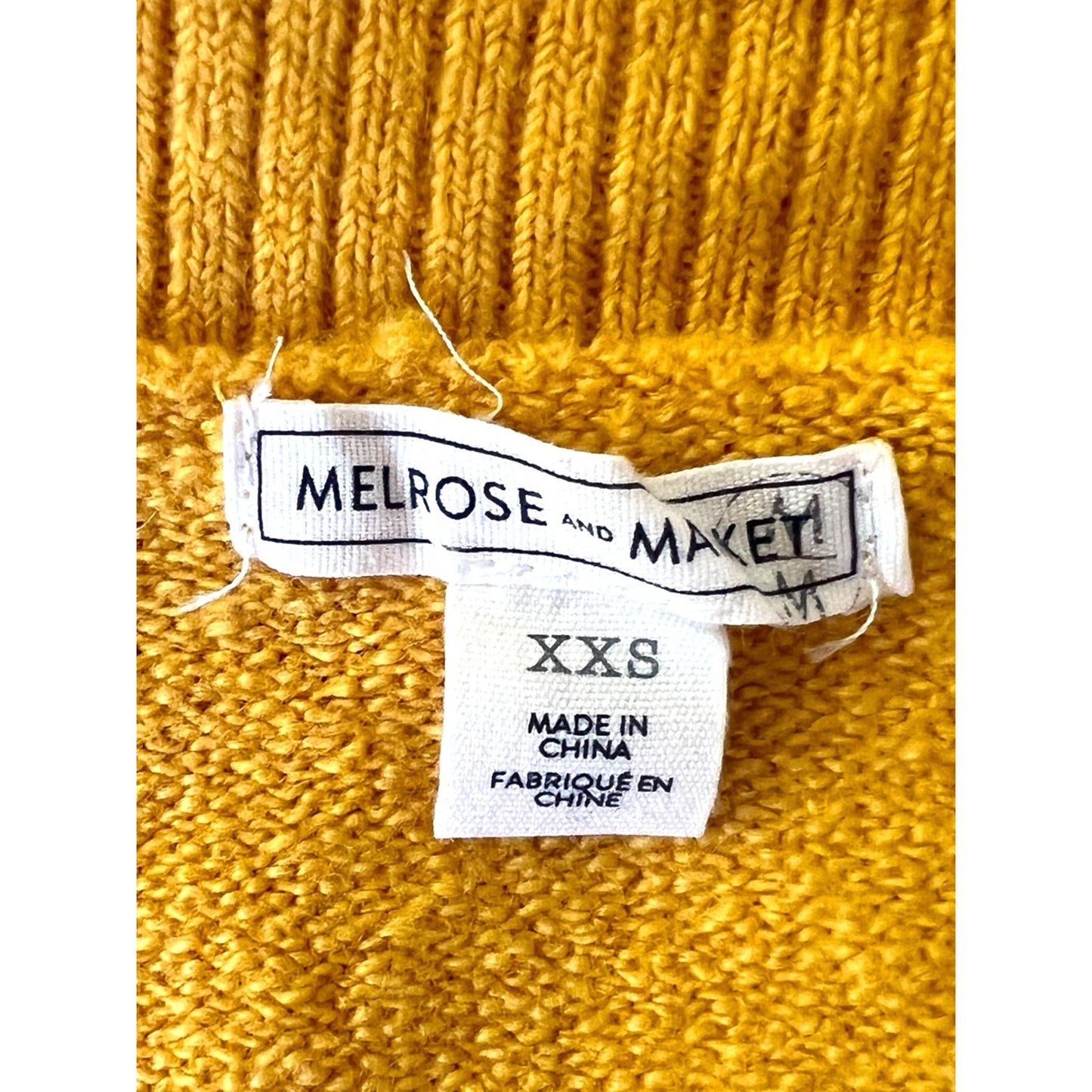 Melrose and Market Yellow Destroyed Sweater