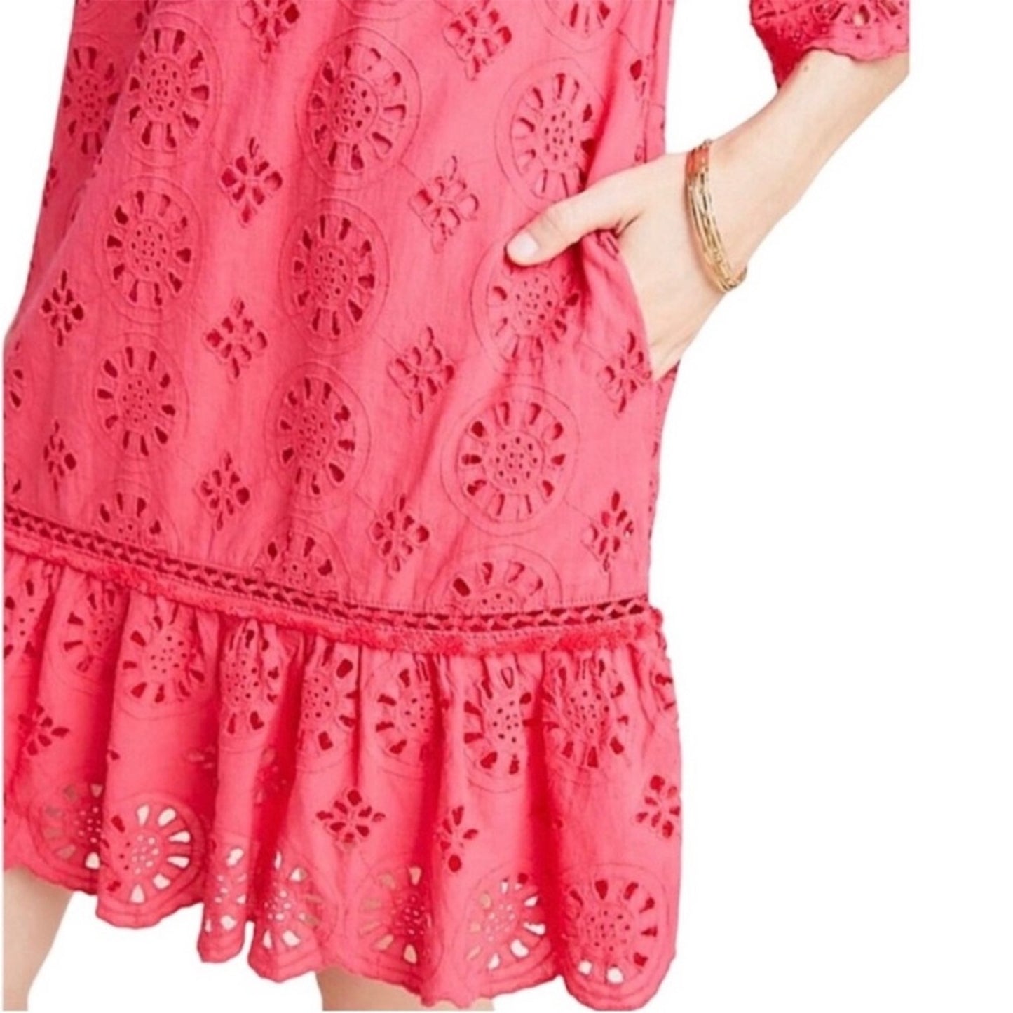Anthropologie Dani Eyelet Lace Dress Size 4