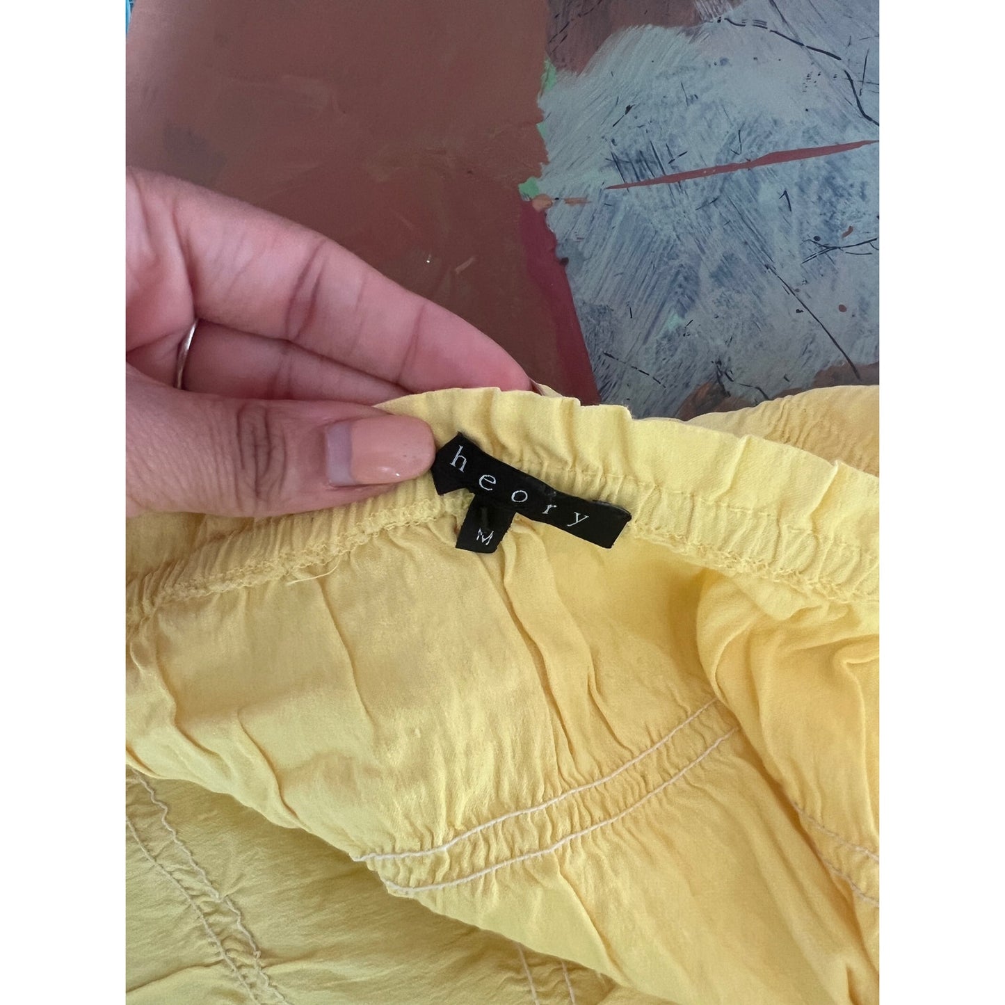 Butter Yellow Theory Smocked Top