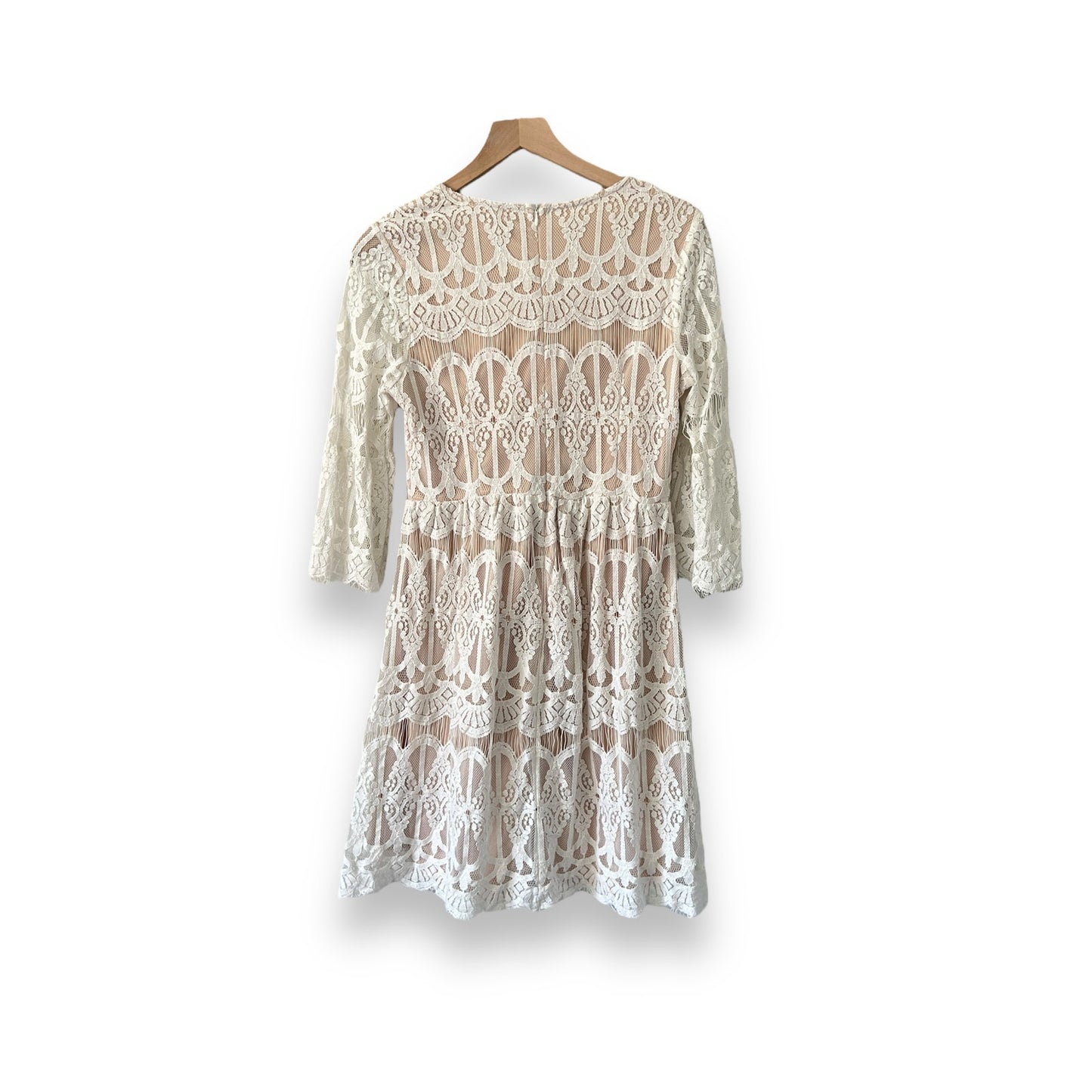 Art + Ephect White Lace A Line Dress