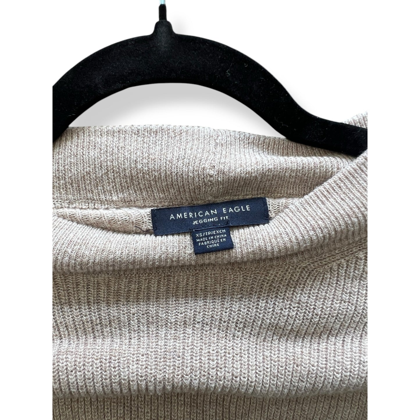 American Eagle Taupe Jegging Fit Sweater