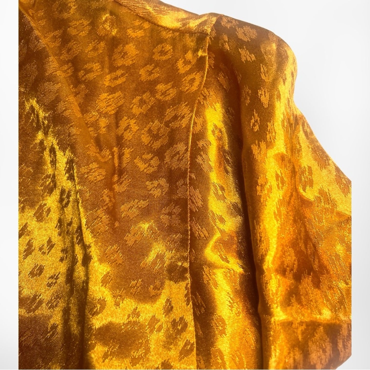 Joie Revolve Copper Animal Print Satin Jumpsuit Size S