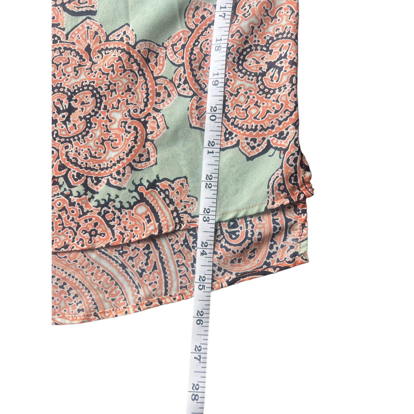 The Limited Factory Blue and Orange Paisley Blouse