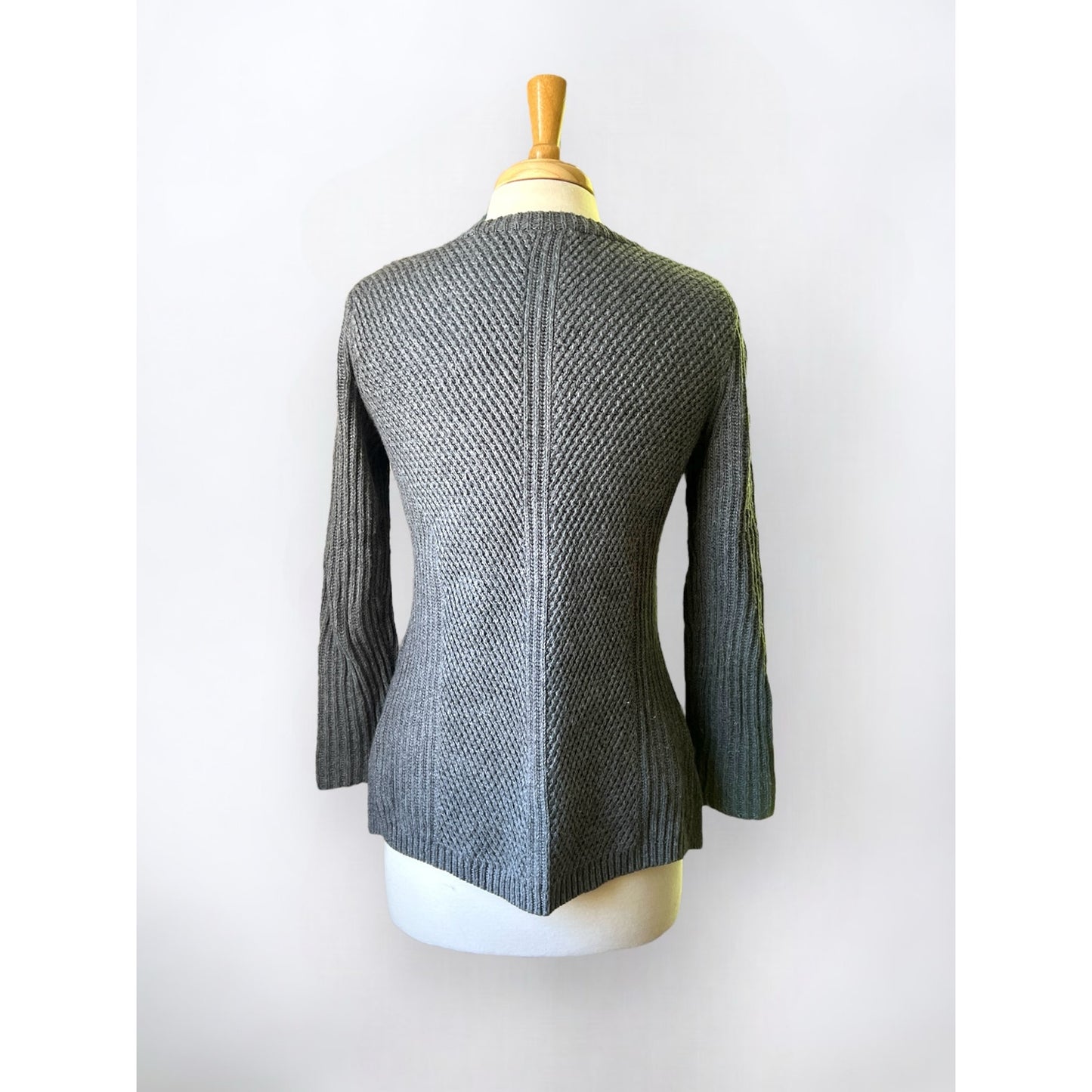 Women's Madewell Gray Cotton Blend Knit Preowned Sweater