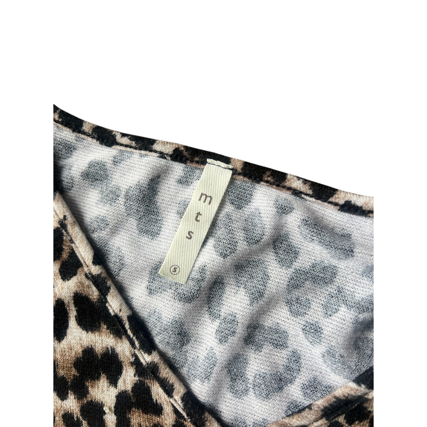 MTS Brown and Black Leopard Print Long Sleeve Swing Dress