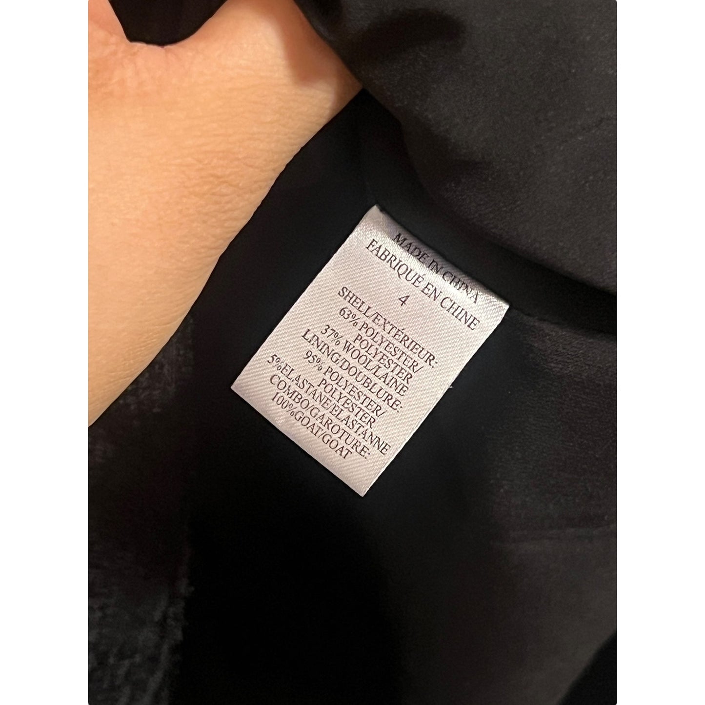 Theory Black Wool Blend Textured Sleeveless Drop Waist Dress