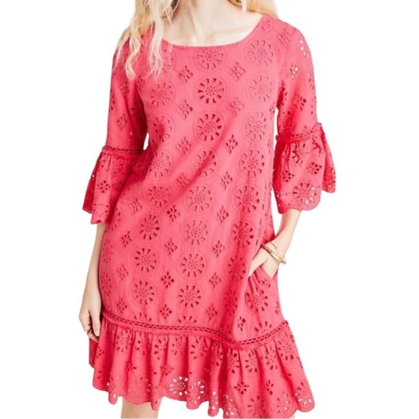 Anthropologie Dani Eyelet Lace Dress Size 4
