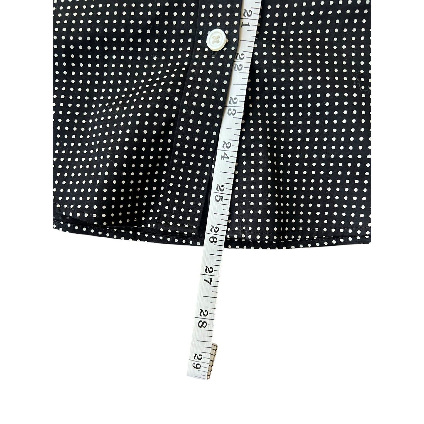 Banana Republic Factory Black and White Polka Dot Button Down