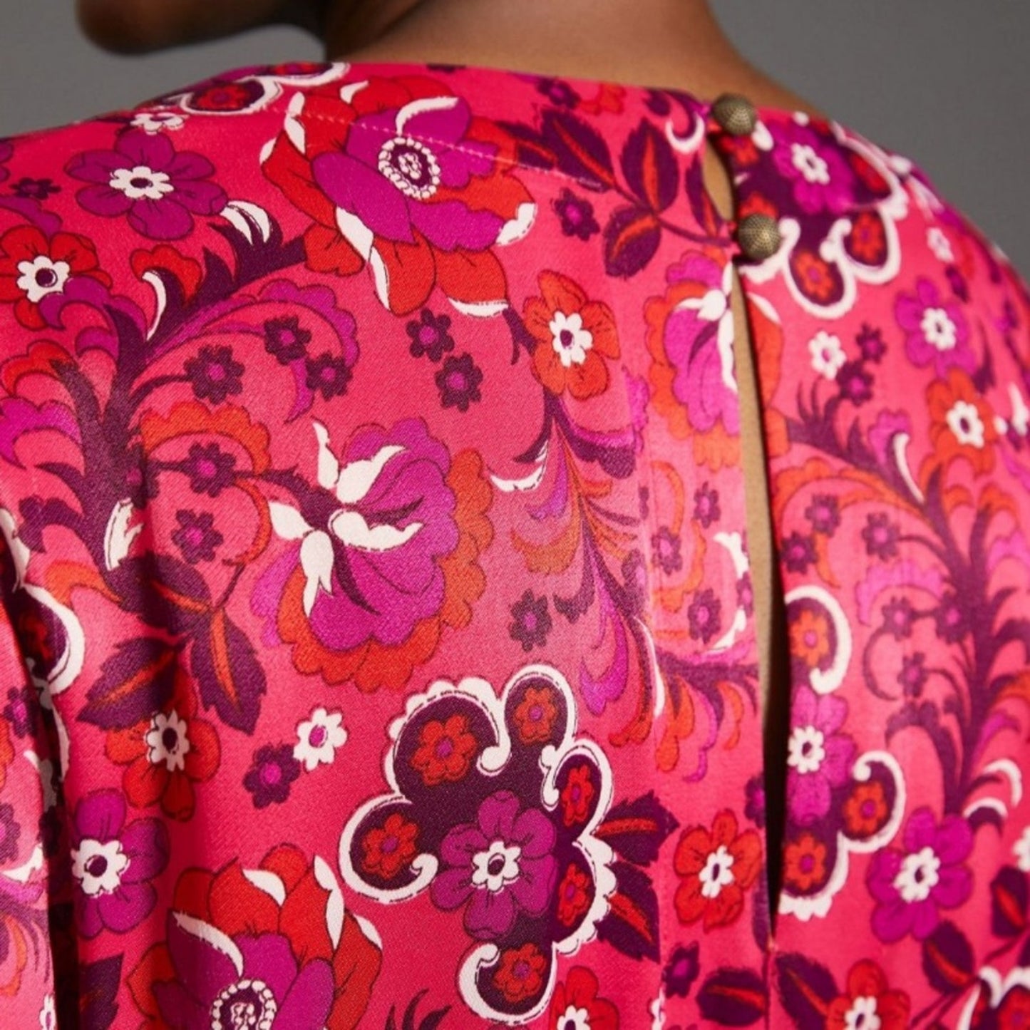 Pink Floral Maeve Wrap Mini Dress Size S