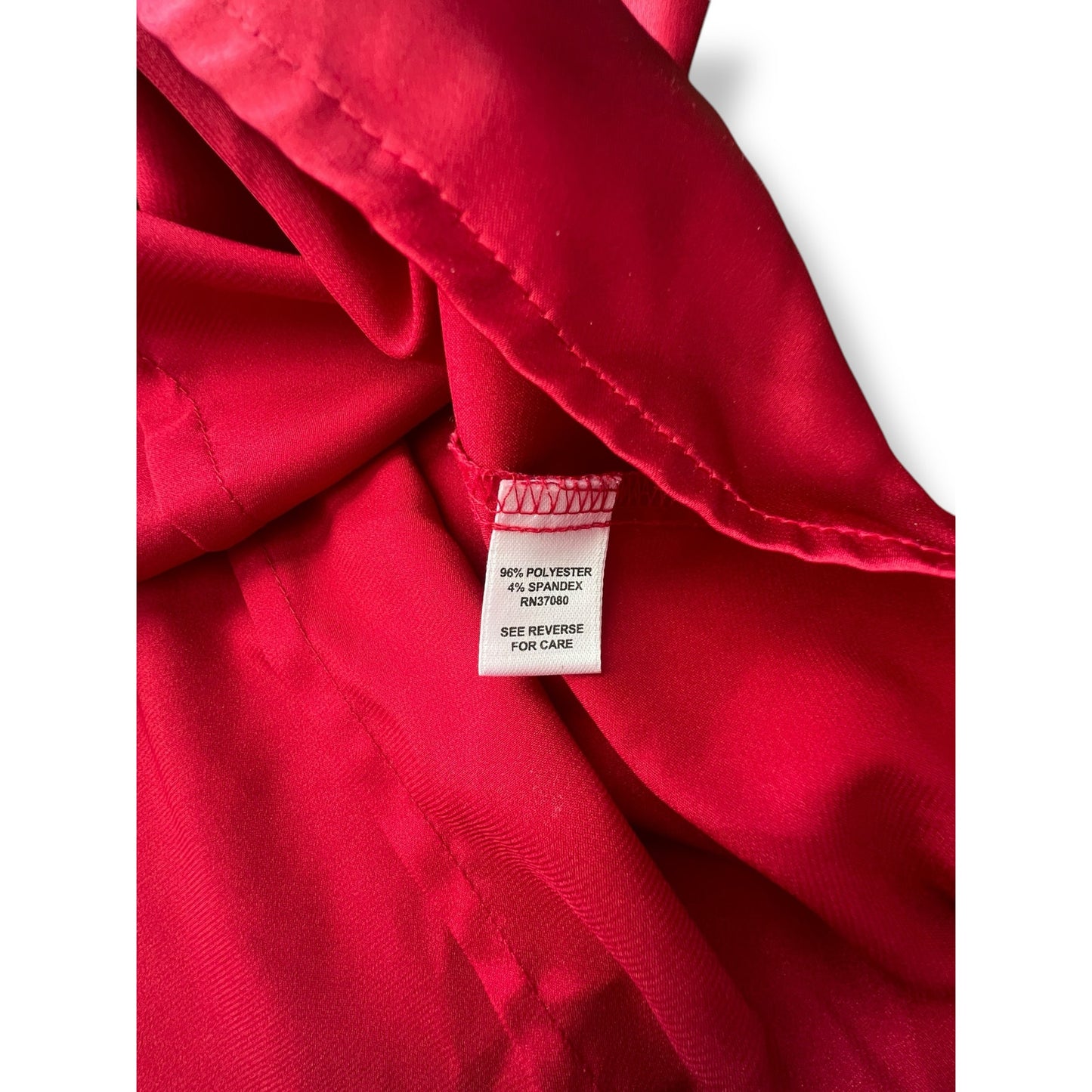 CATO Red Satin Blouse