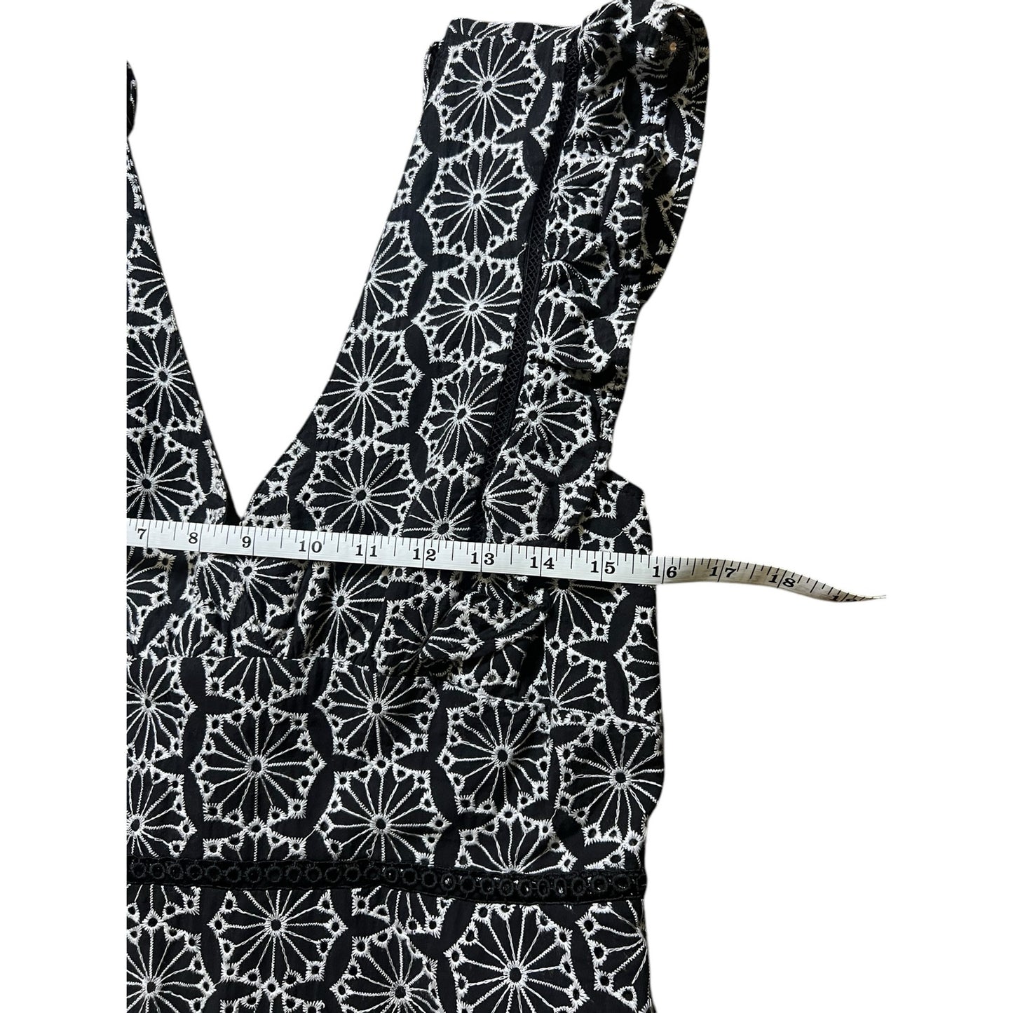 Bardot Black and White Ruffle Dress