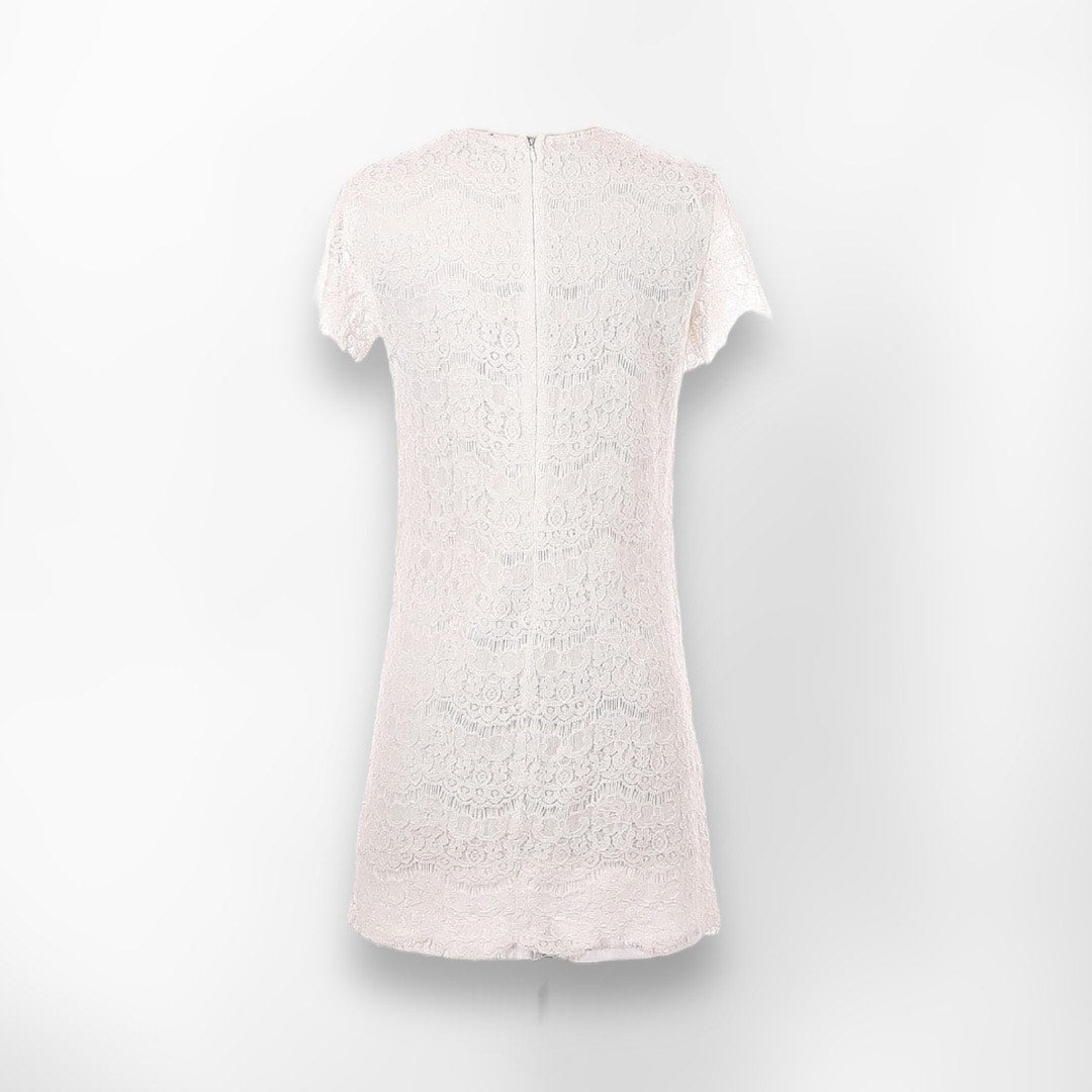 Take Me to Brunch Ivory Lace Shift Dress Lulus