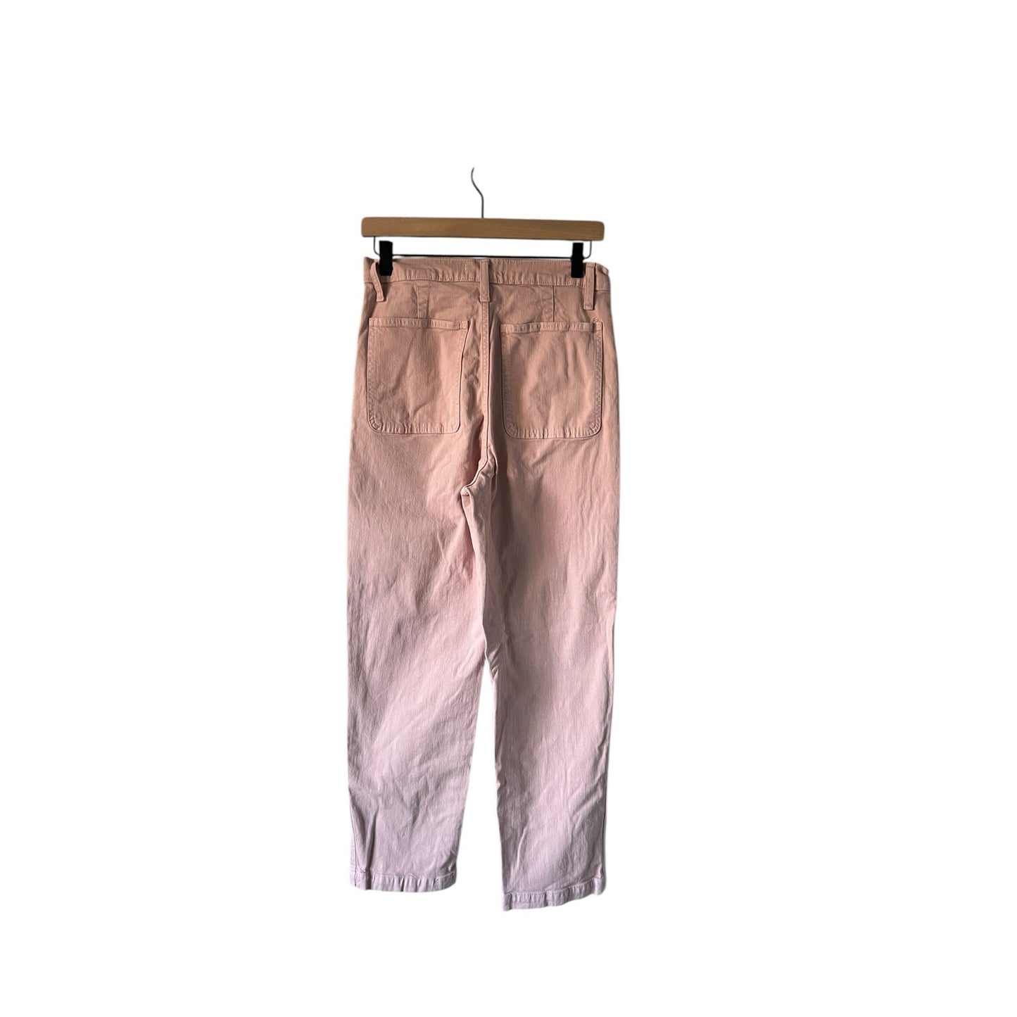 Madewell Light Pink Straight-Leg Mom Jeans – Size 27 Cotton Blend Relaxed Fit