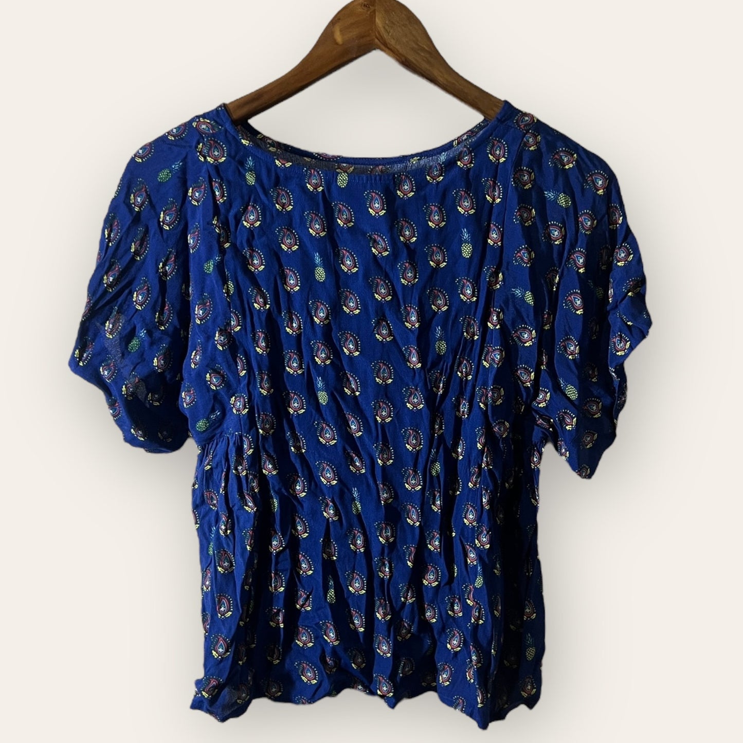 Anthropologie Maeve Milla Paisley Pineapple Shirt