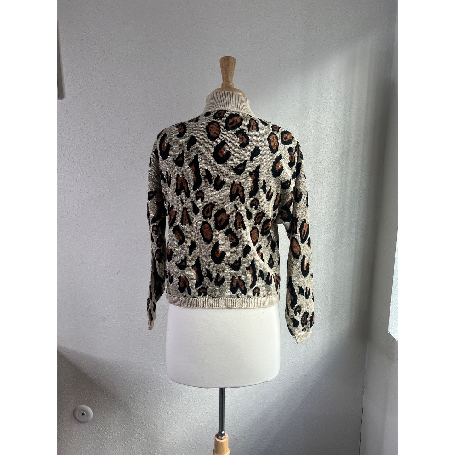 Vintage Hi Octane Leopard Print Sweater 1987