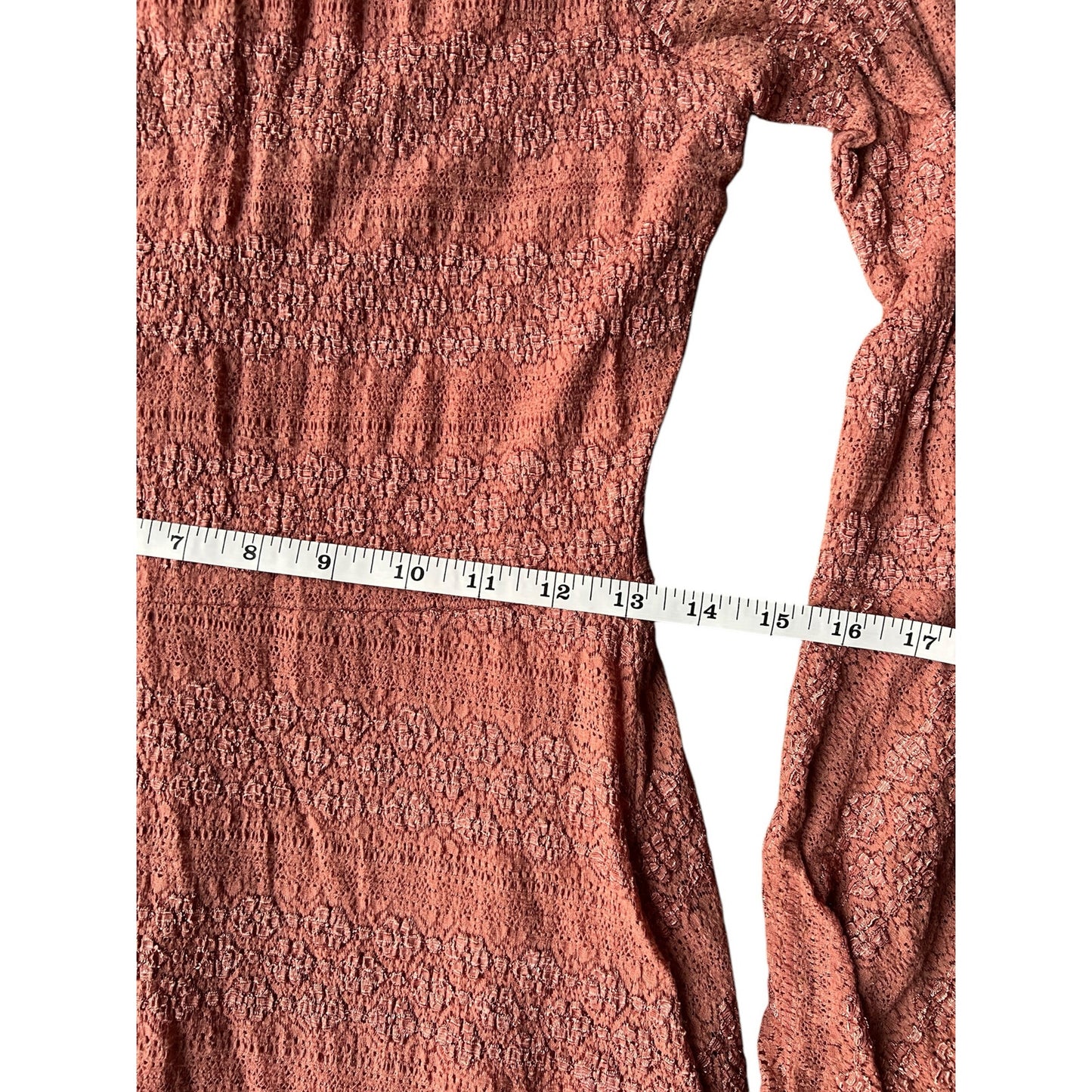 Alya Mauve Textured Long Sleeve Mini Dress - Size Medium