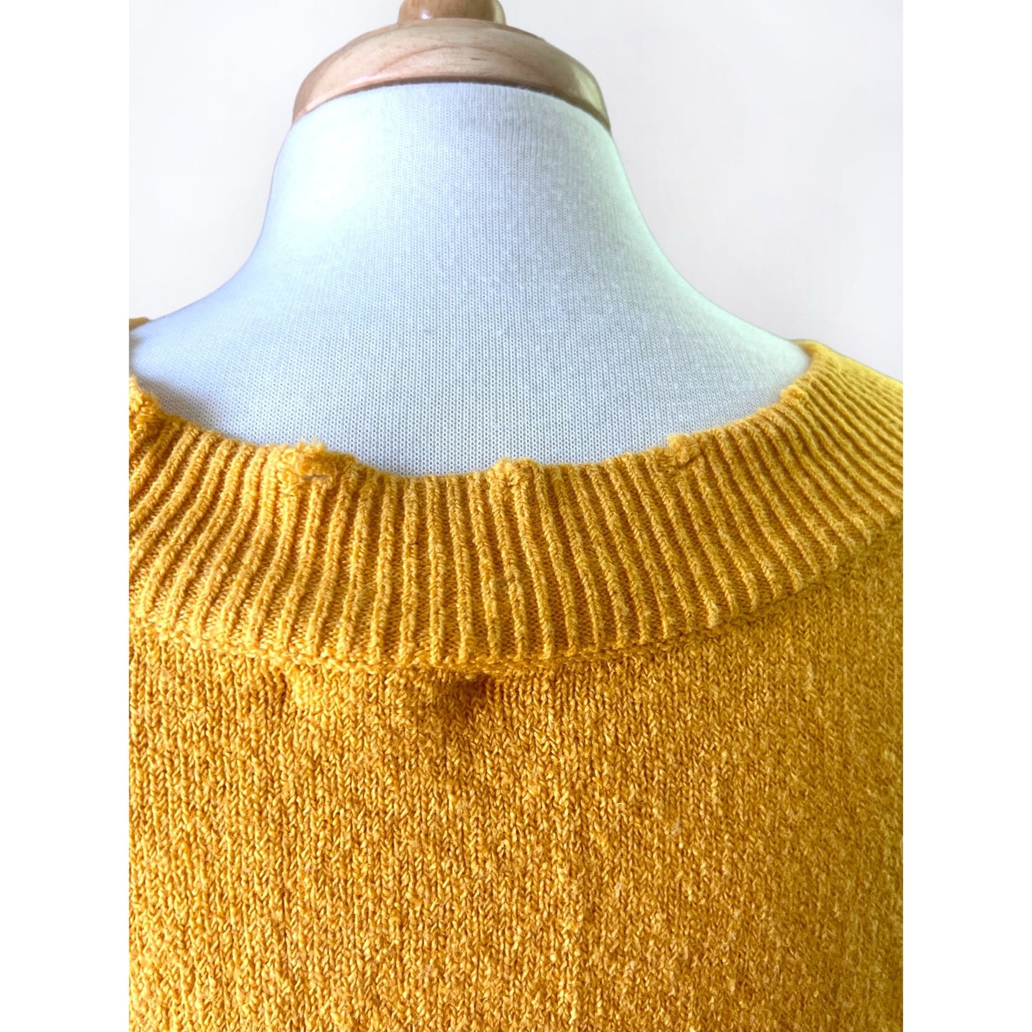 Melrose and Market Yellow Destroyed Sweater