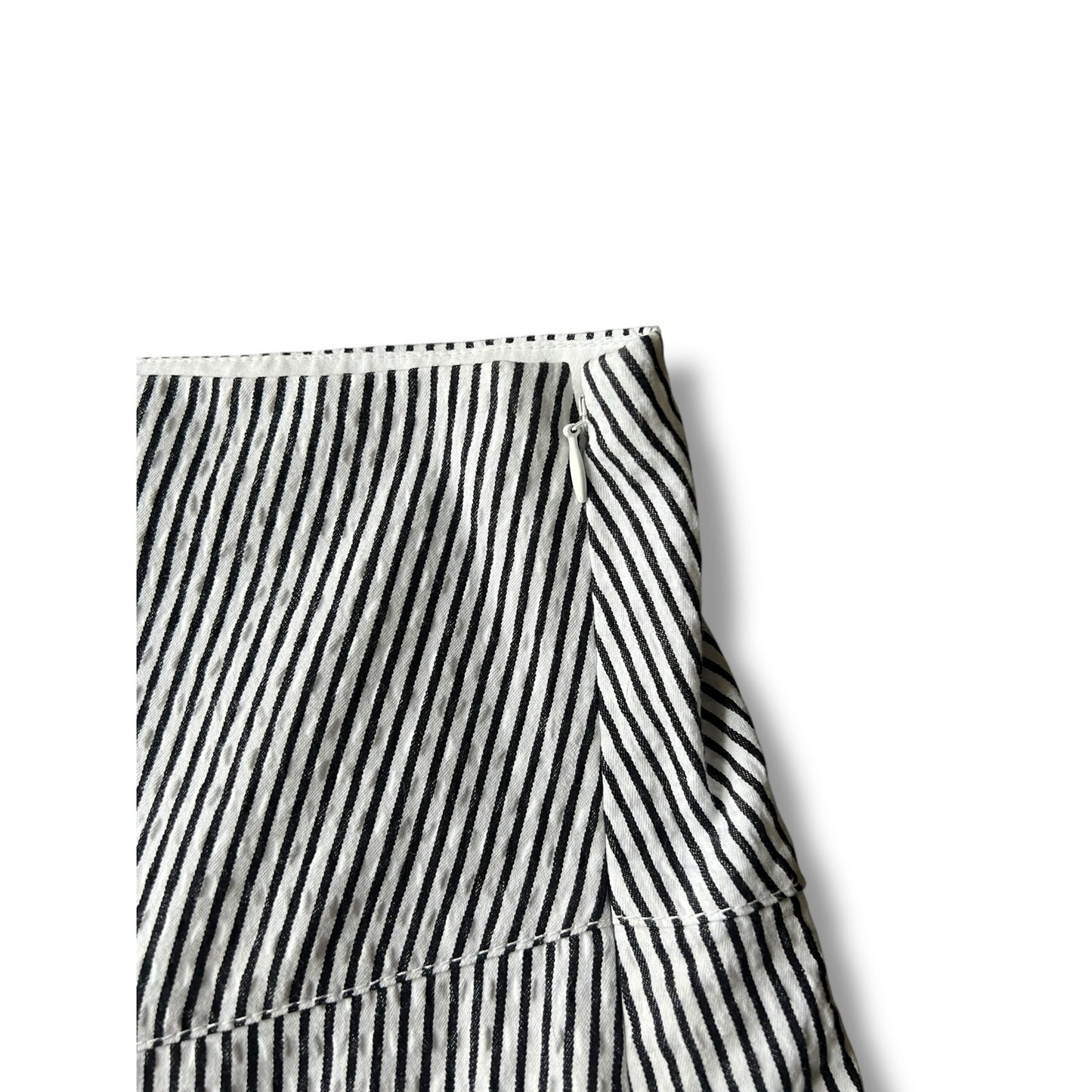 Club Monaco Black & White Striped Flare Skirt - Size 8