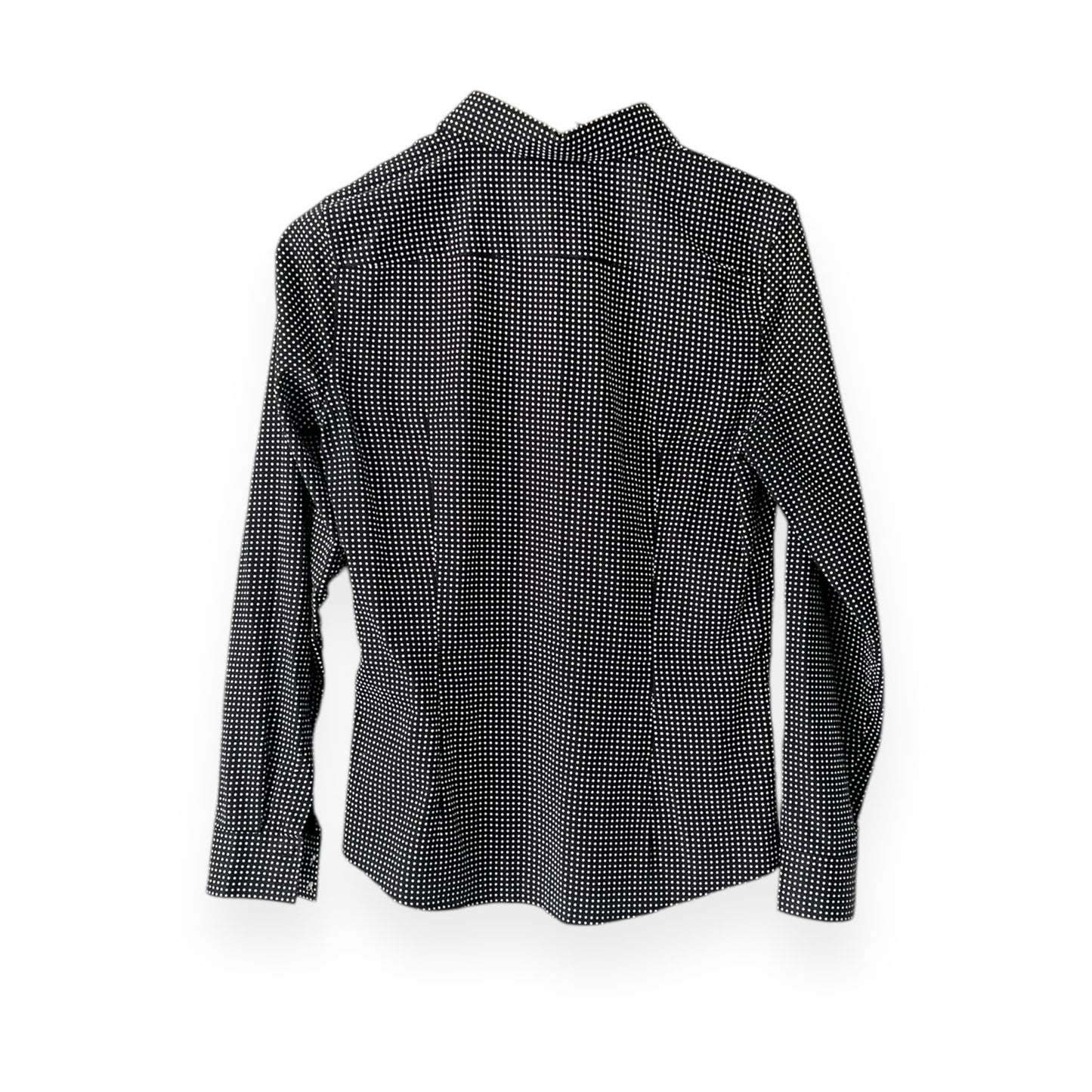 Banana Republic Factory Black and White Polka Dot Button Down