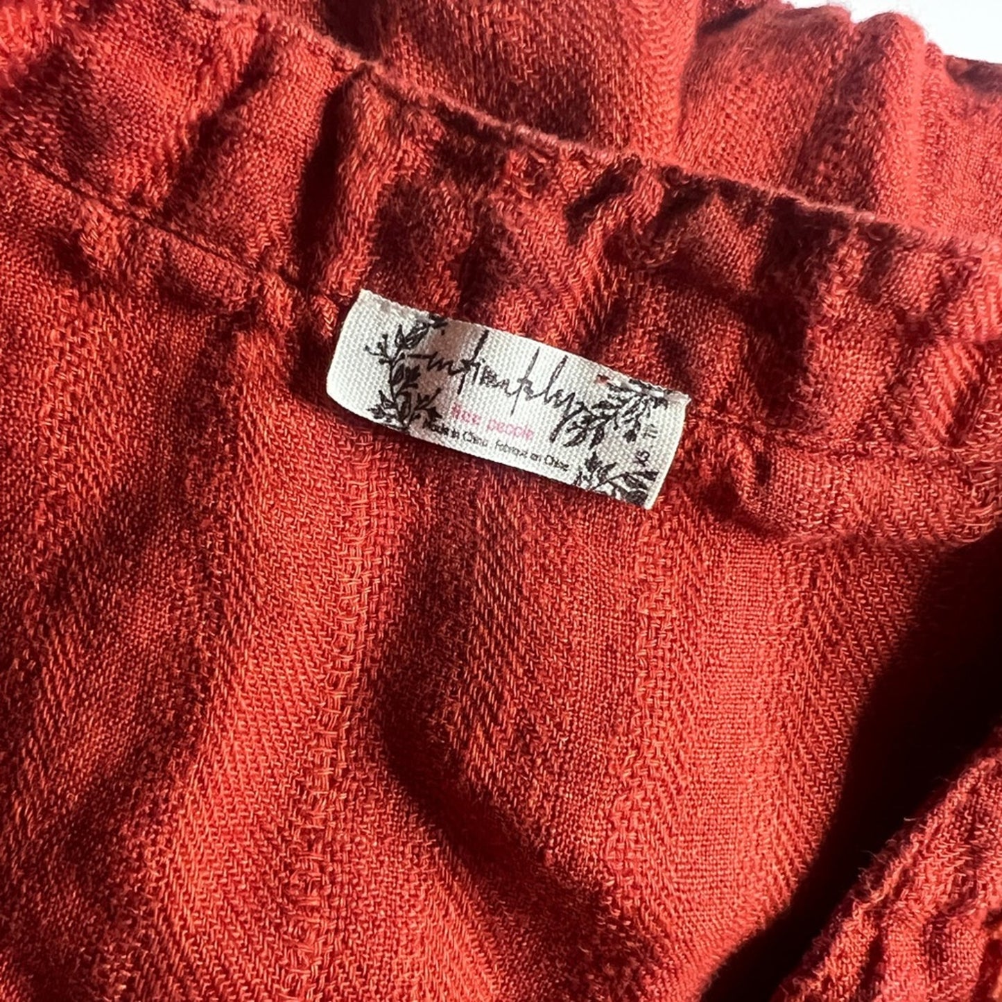 Intimately Free People Red Linen Romper