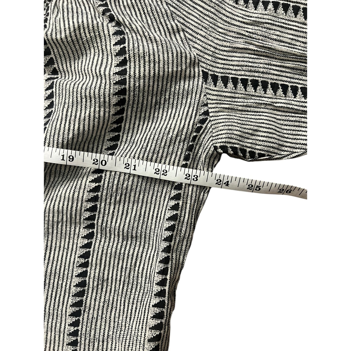 J. Crew Black and White Popover Peasant Blouse