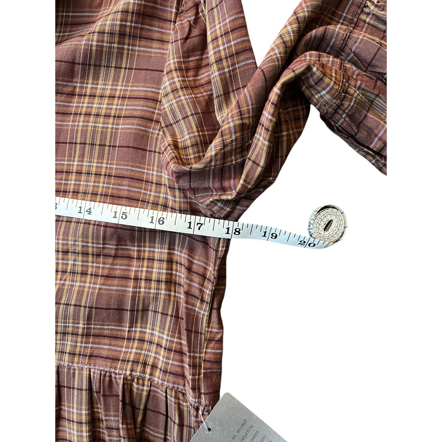 Max Studio Women's Rayon Balloon Sleeve Short Dress in Rust