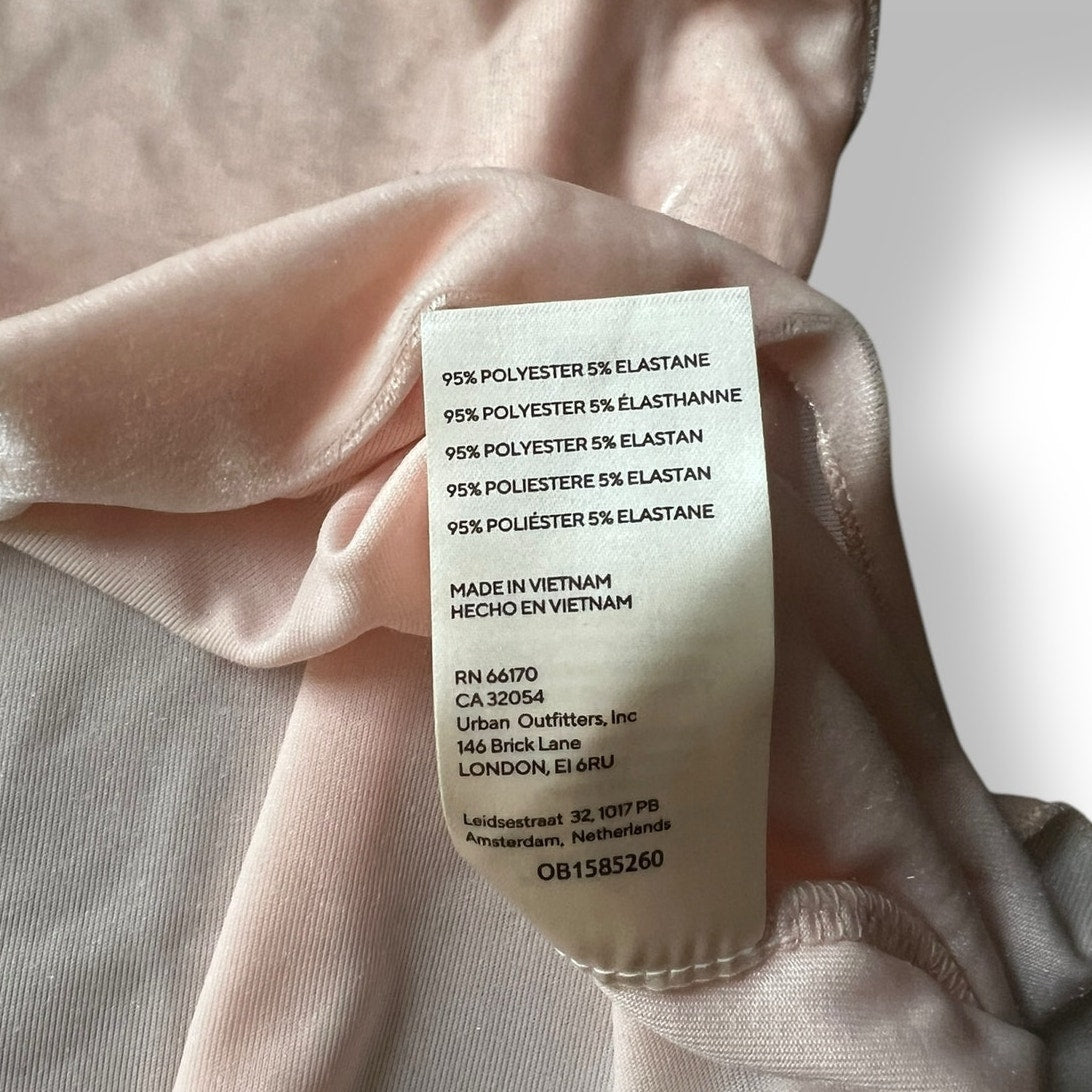 Free People Terese Pink Crushed Velvet Top