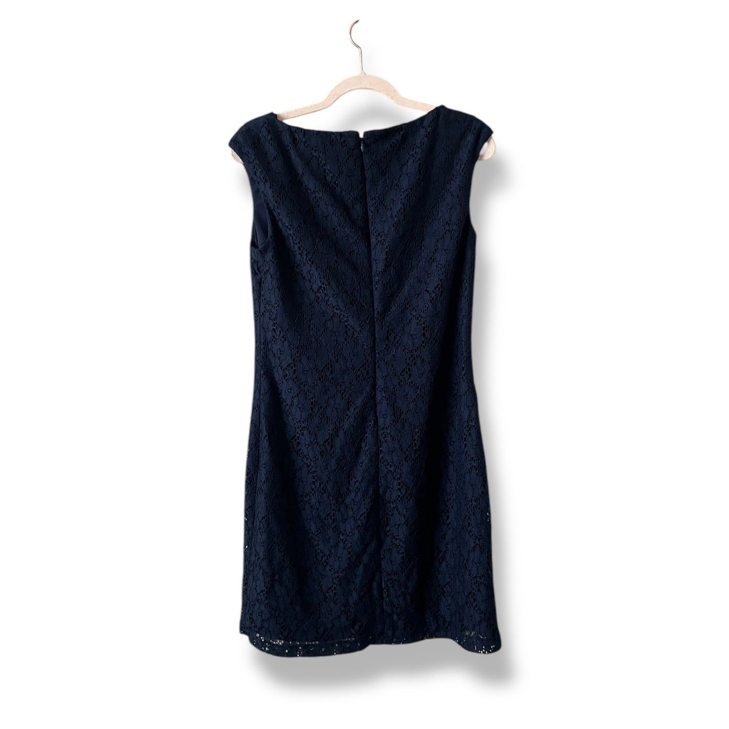 Chaps Blue Lace Sheath Dress