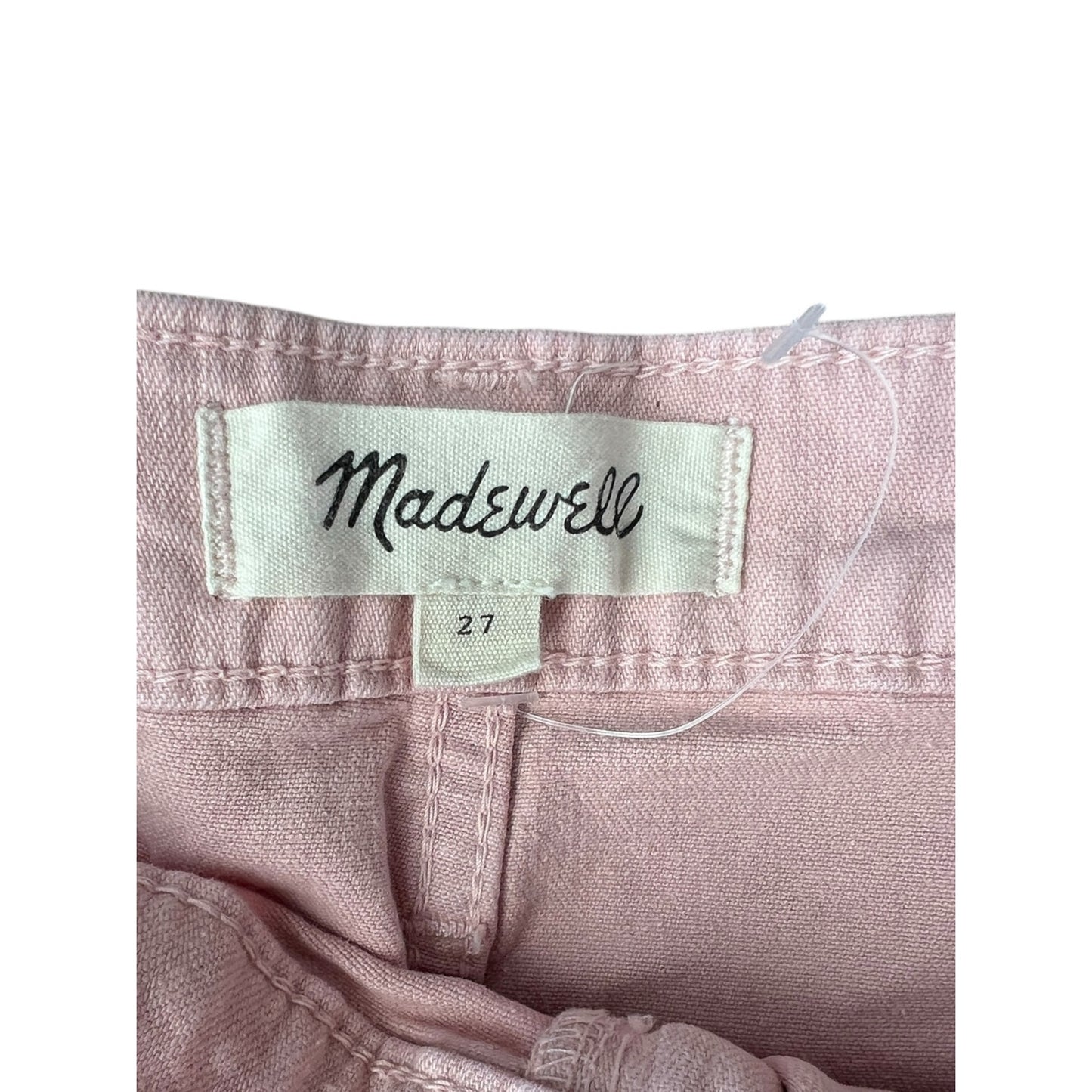 Madewell Light Pink Straight-Leg Mom Jeans – Size 27 Cotton Blend Relaxed Fit