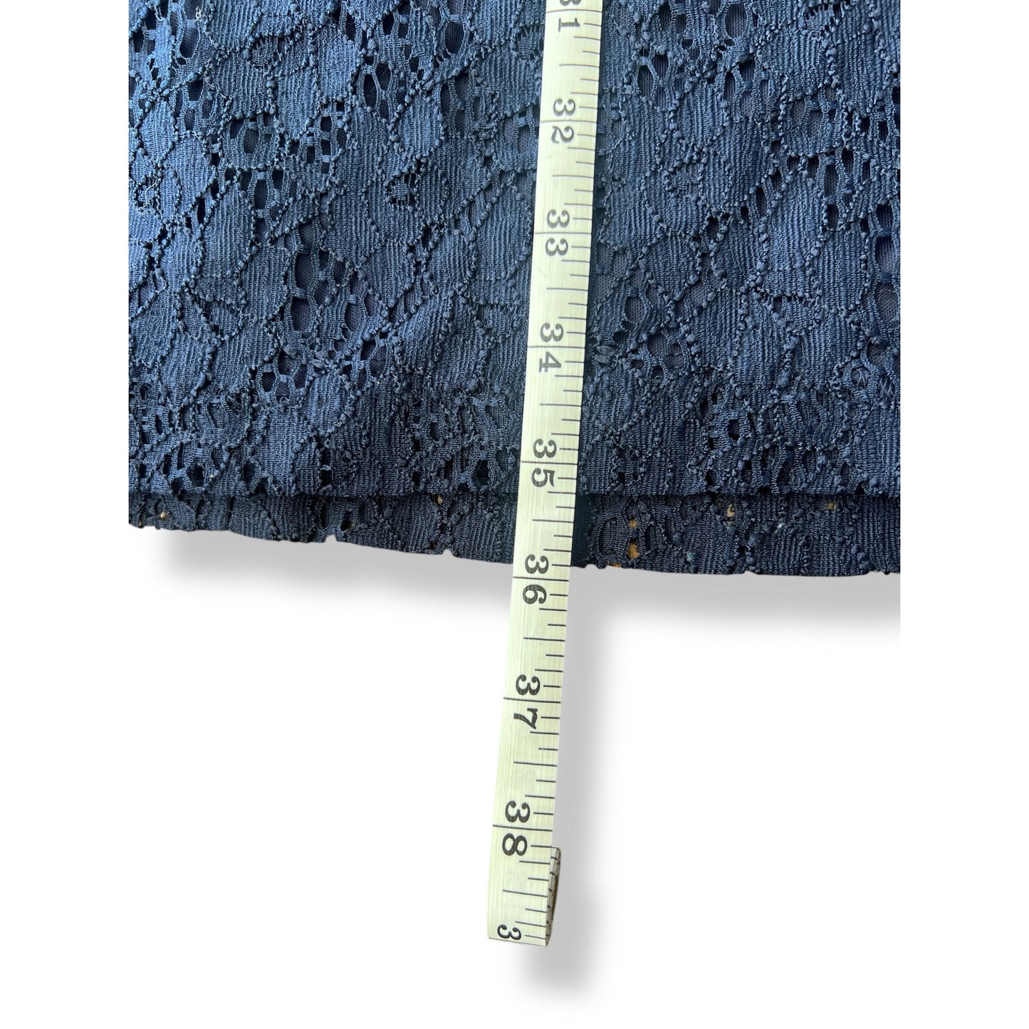 Chaps Blue Lace Sheath Dress